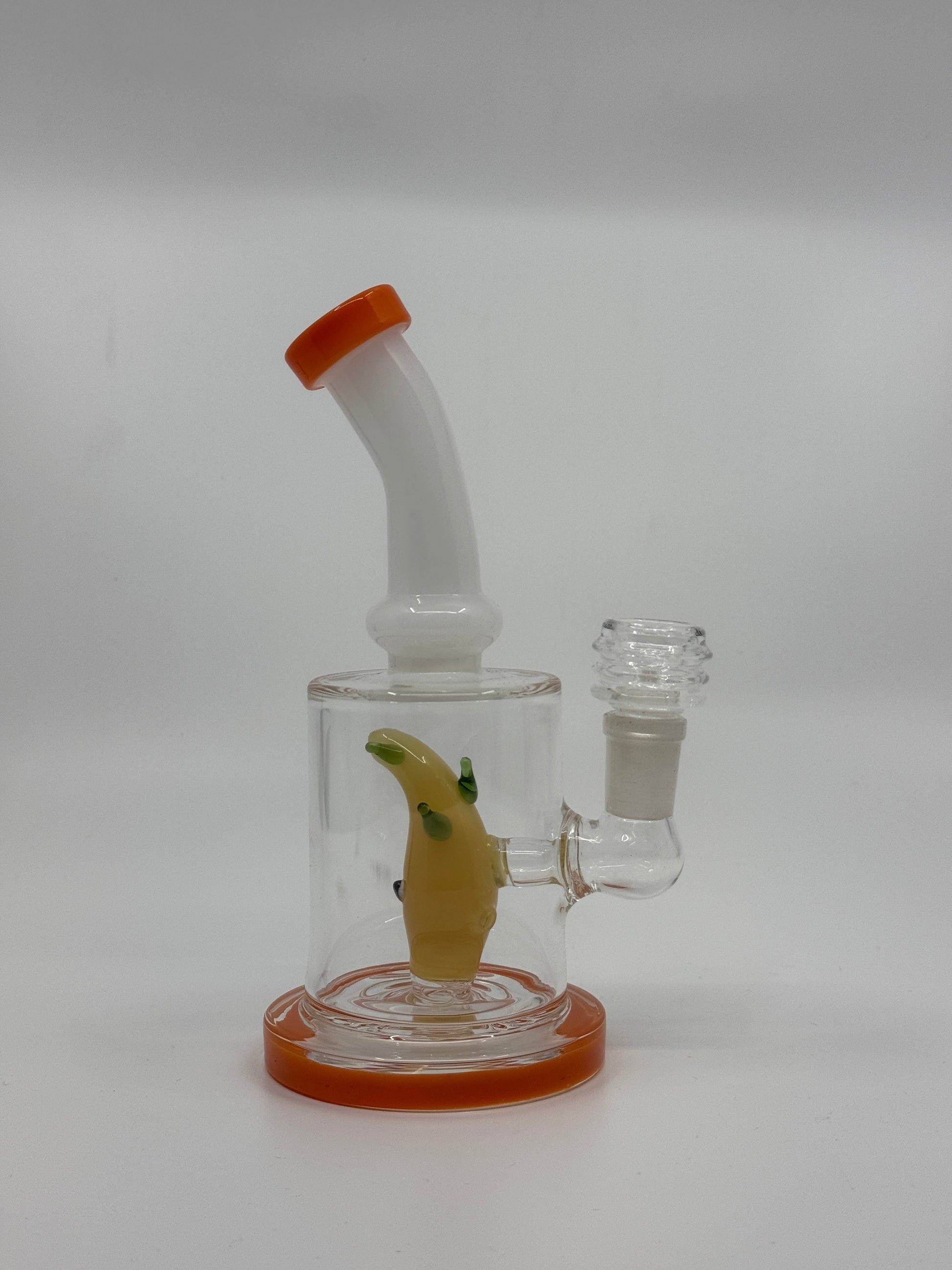 7” fish inserts bent dab rig - WP228 - RK Quality Glass
