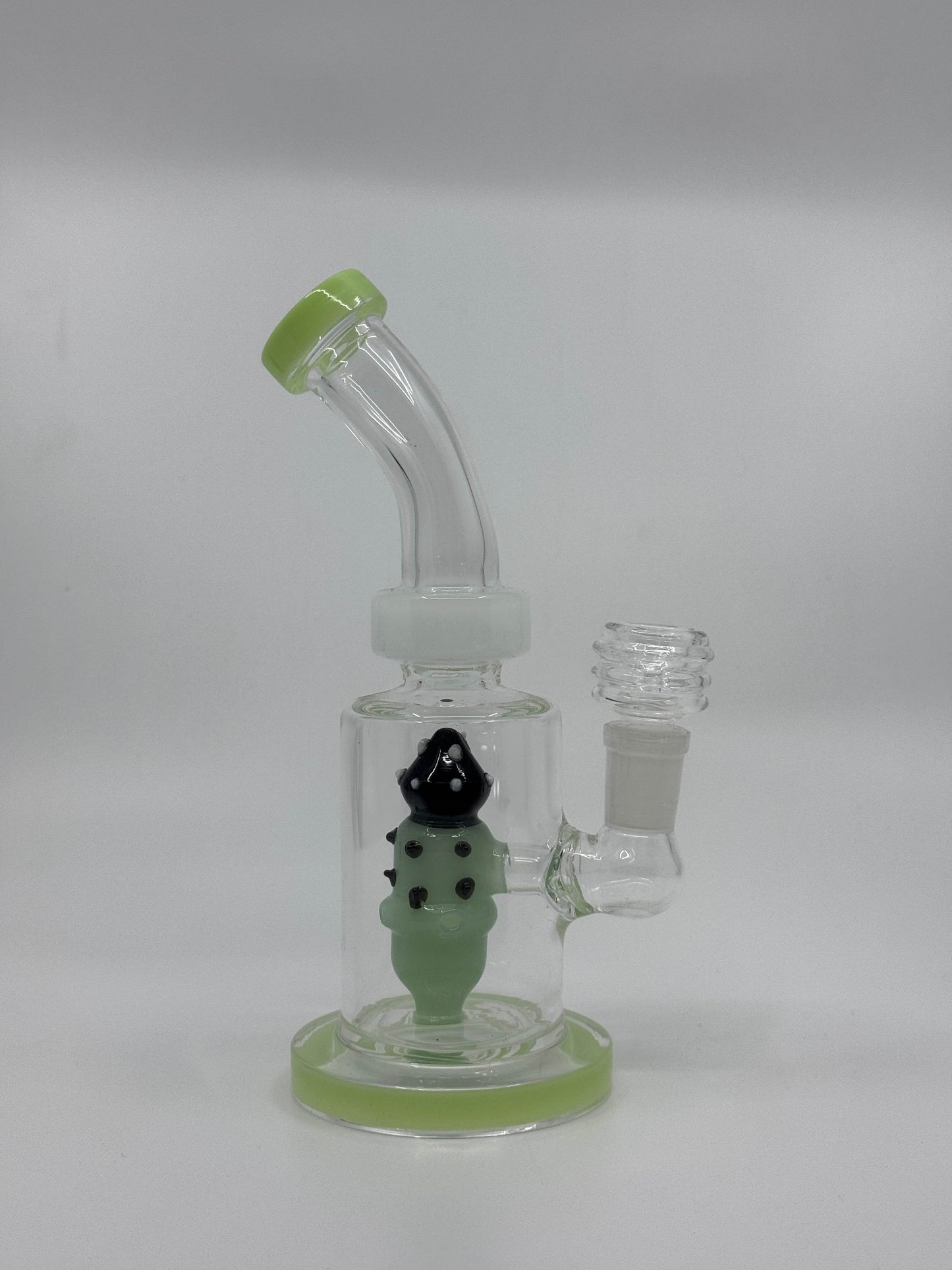 7” shower head bent dab rig - WP227 - RK Quality Glass