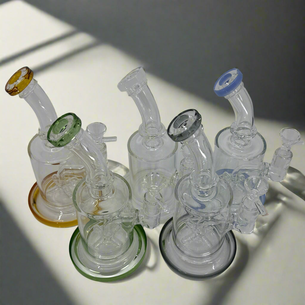 8" Corona Shower Head Dab Rig - WP265 - RK Quality Glass