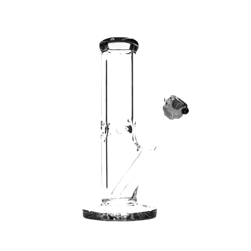 RK Quality Glass 10 Inch Straight Water Bong - Premium 9mm - RK Quality Glass