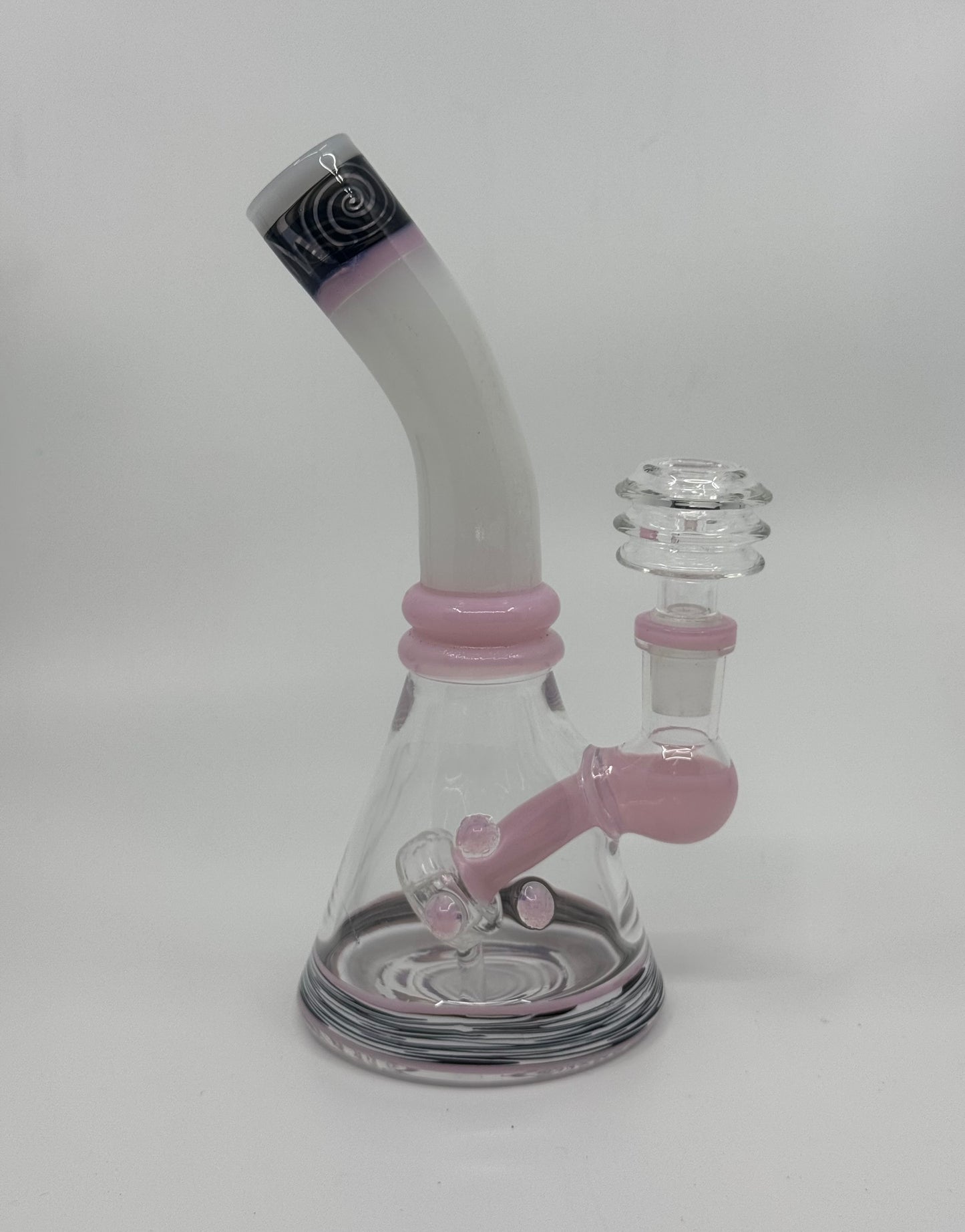7" shower head bent neck color tube dab rig