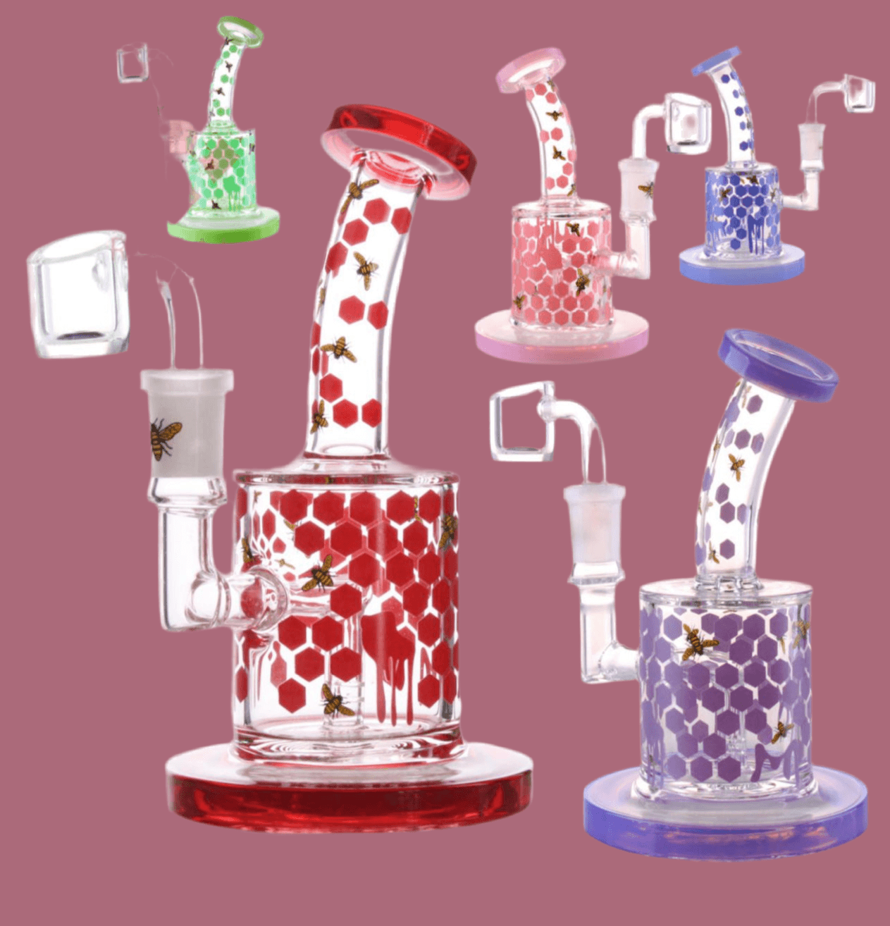 Honey dab rig 6.5” - WP213 - RK Quality Glass