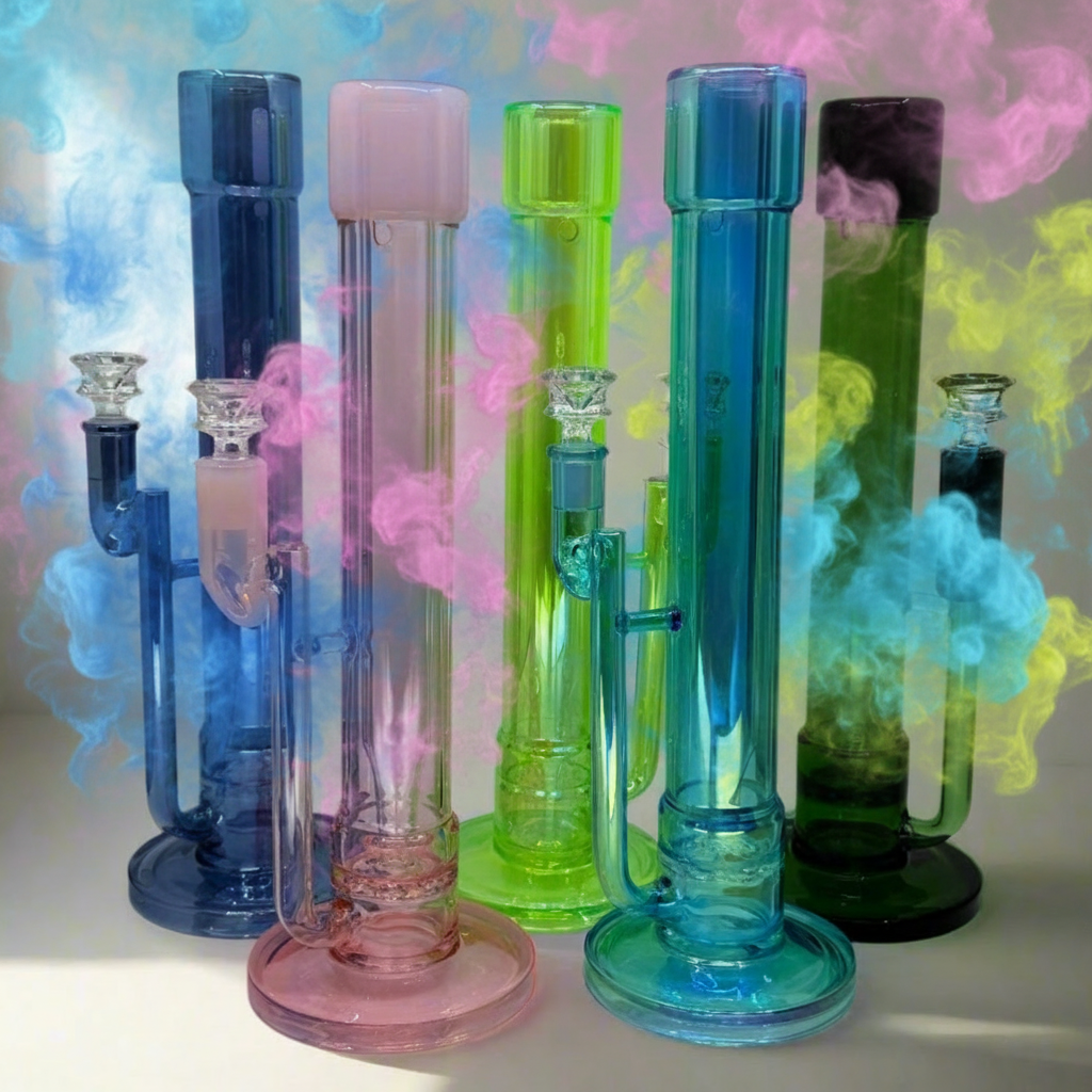 14 Inch Metallic Straight Bong Wholesale - RK Quality Glass