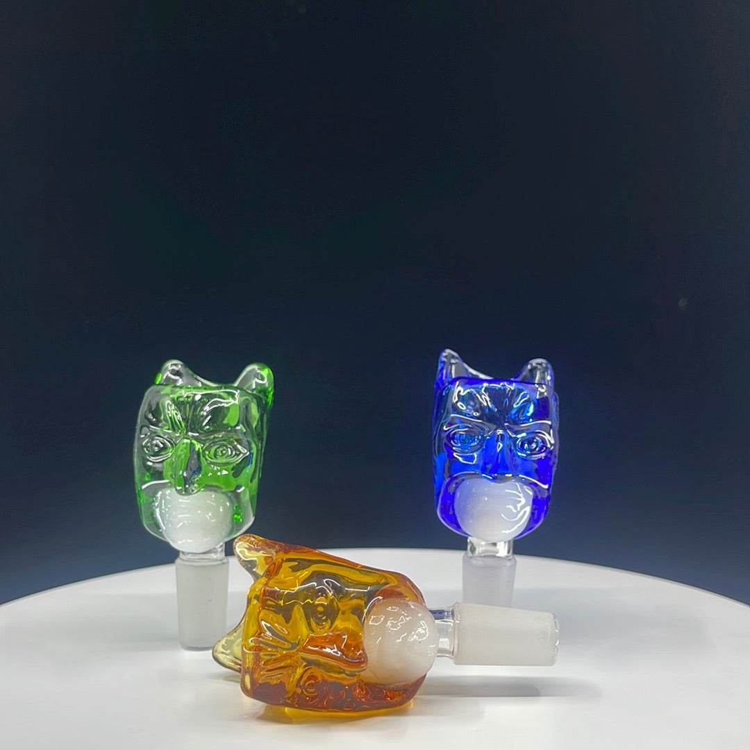 RK Quality Glass 14mm Bad Man Face Bong Bowl - RK Quality Glass
