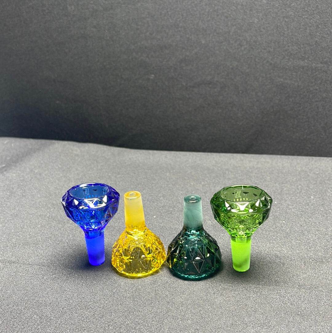 RK Quality Glass 14mm Diamond Bowl for Bong - Colorful Variety - RK Quality Glass