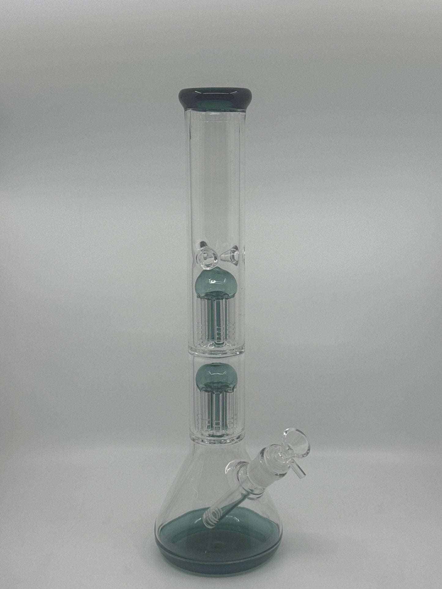 RK Quality Glass 16 Inch Double Tree Perc Bong - RK Quality Glass