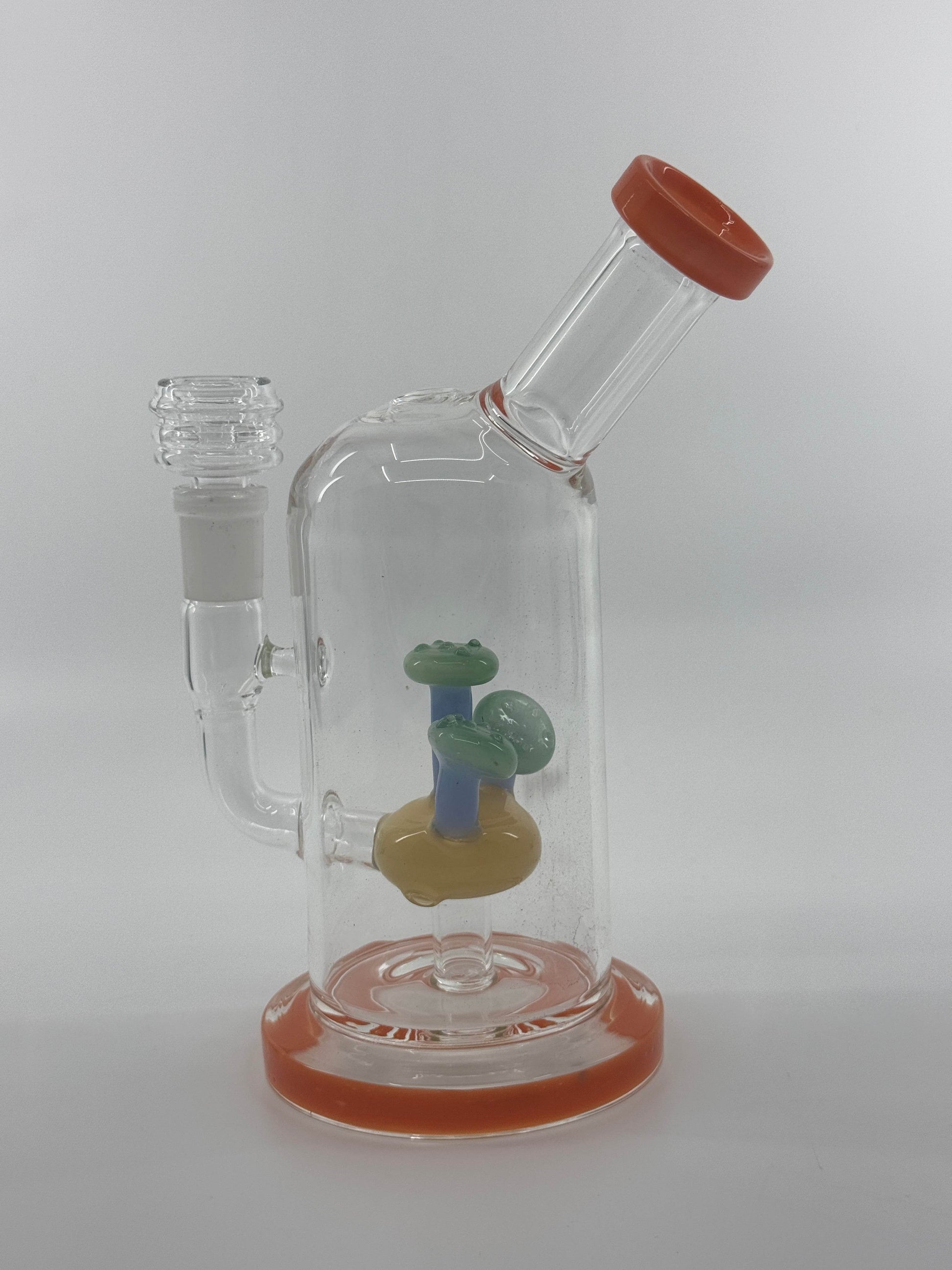 7” mushroom inserts side carb dab rig - WP246 - RK Quality Glass