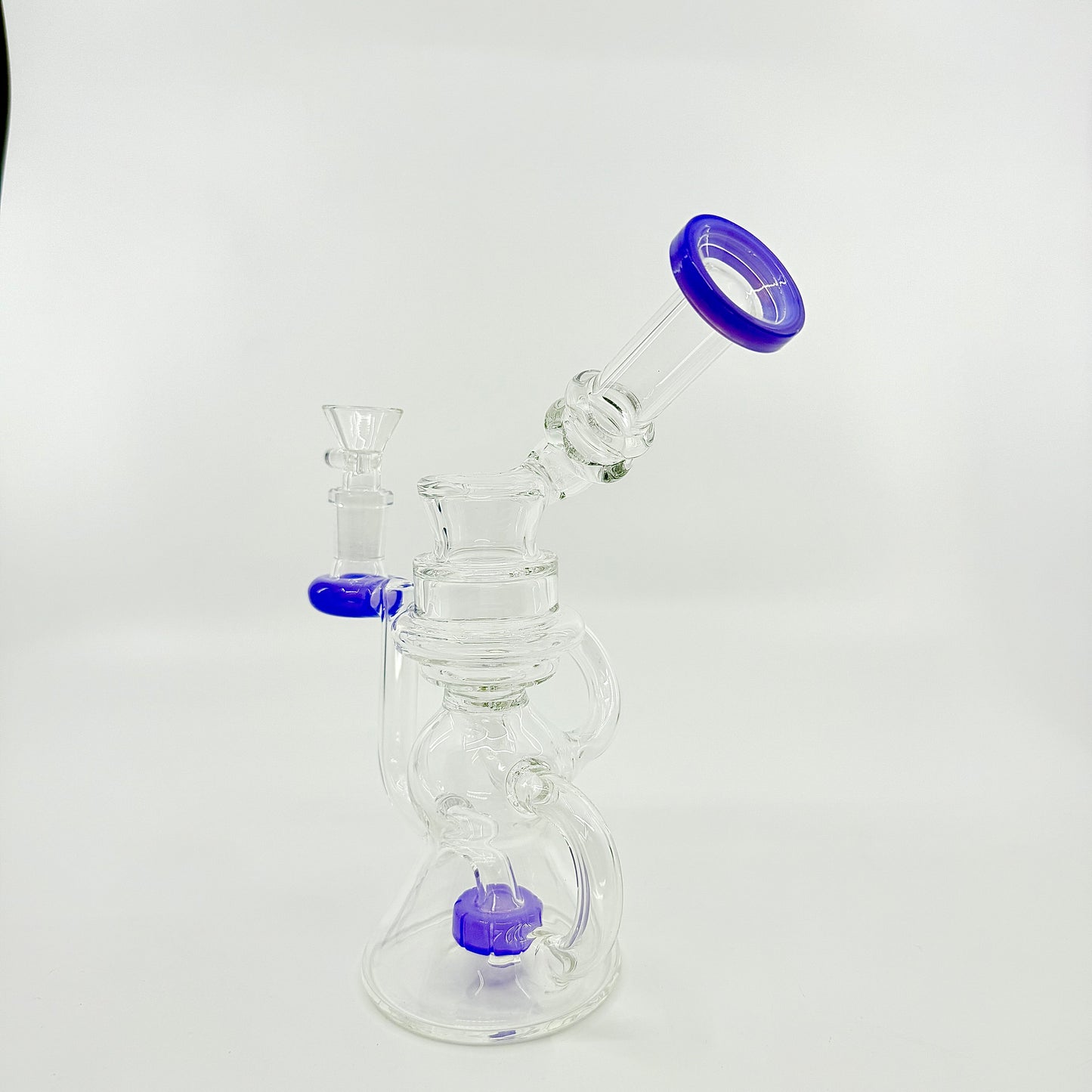 8" SIDE CARB RECYCLE DAB RIG - WP242 - RK Quality Glass