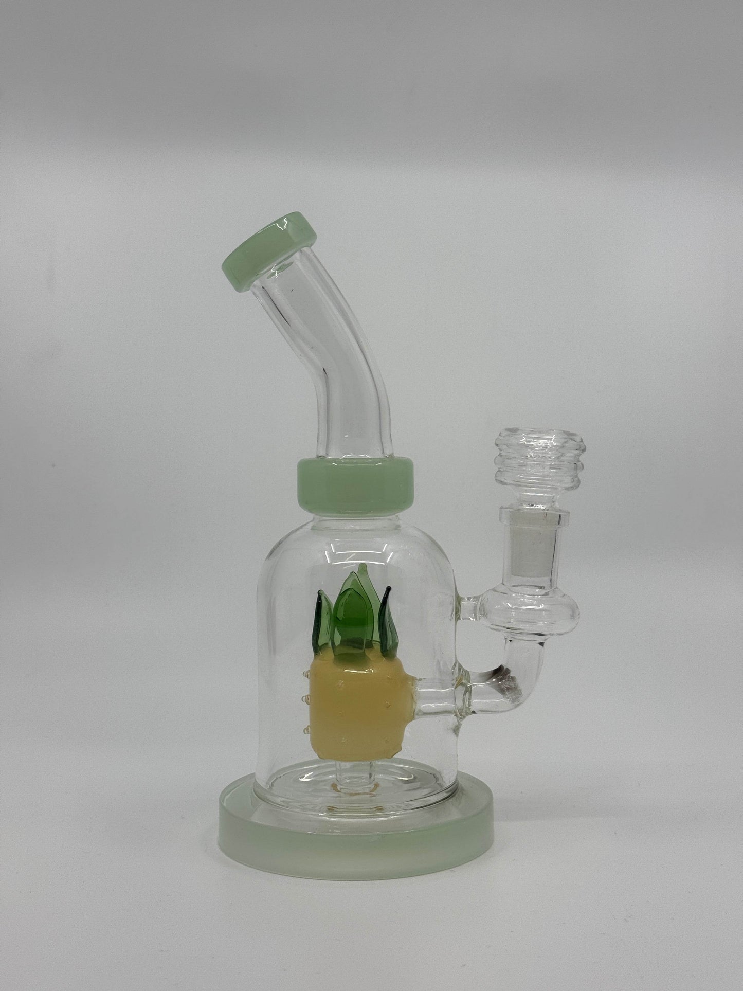 7” pineapple insert bent dab rig - WP233 - RK Quality Glass