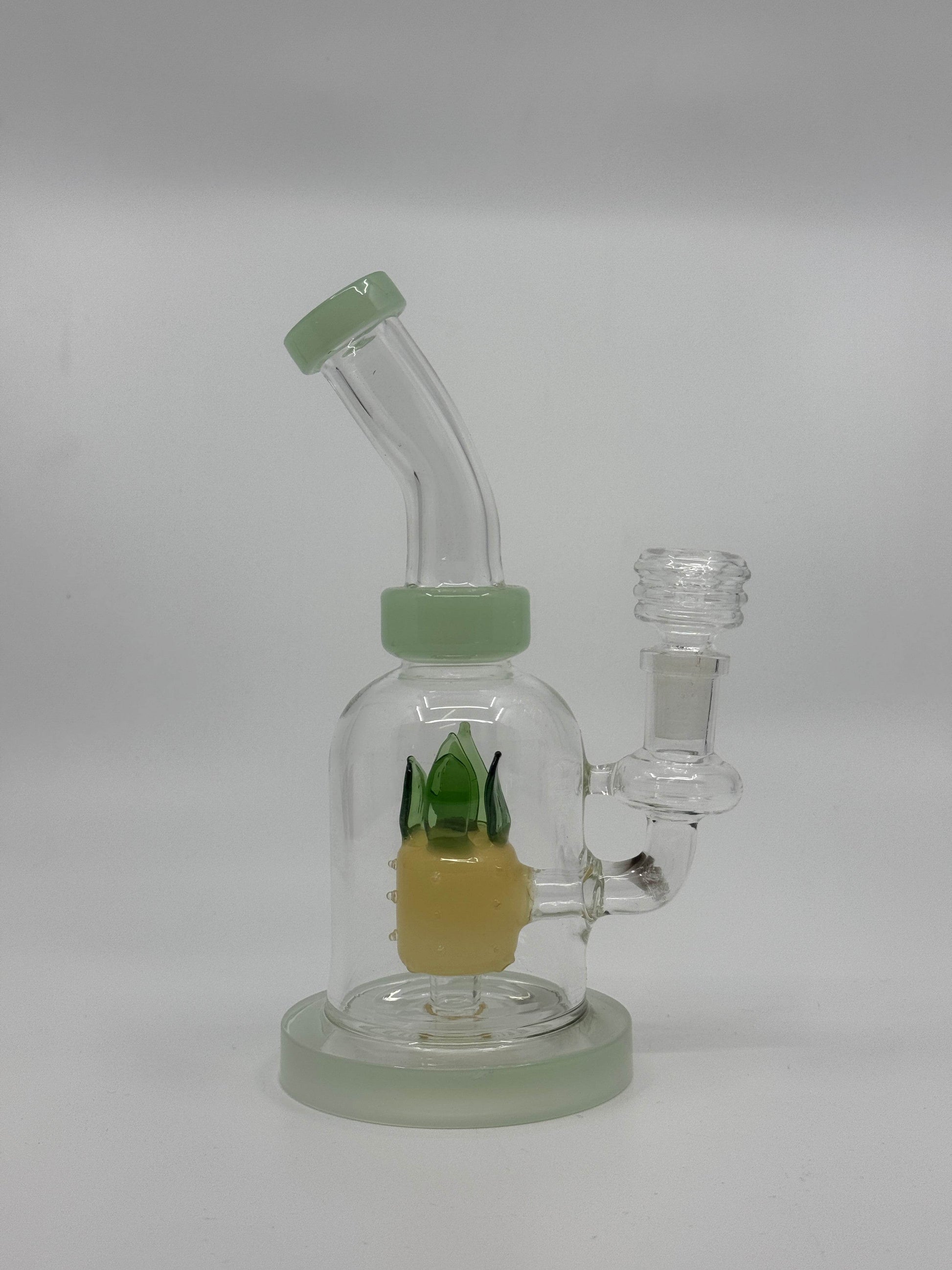 7” pineapple insert bent dab rig - WP233 - RK Quality Glass
