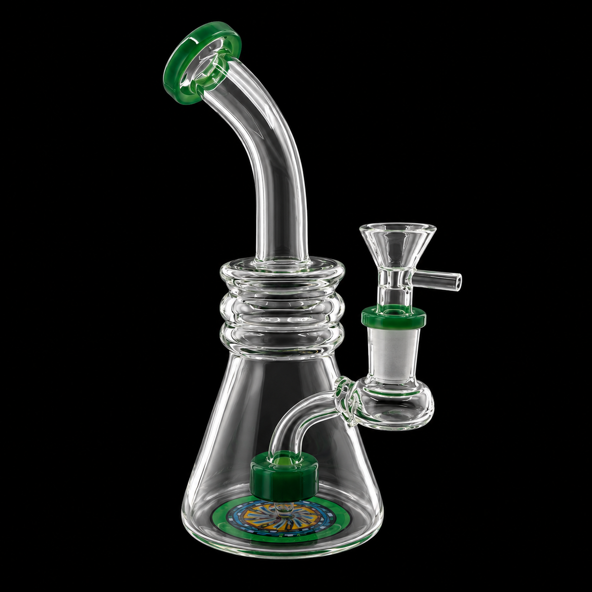 Bent Neck Glass Dab Rig with Showerhead Percolator Wholesale RK Quality Glass