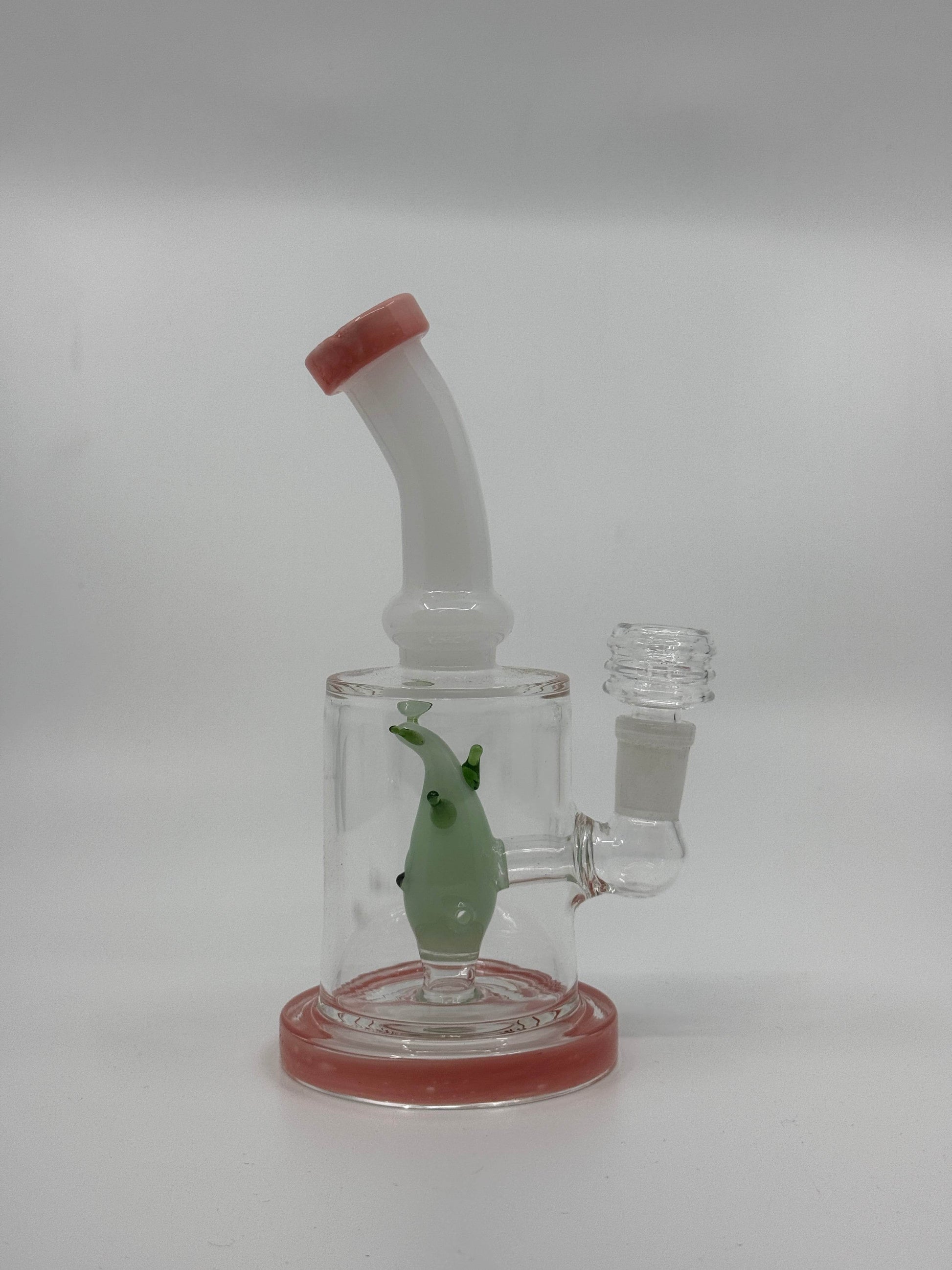 7” fish inserts bent dab rig - WP228 - RK Quality Glass
