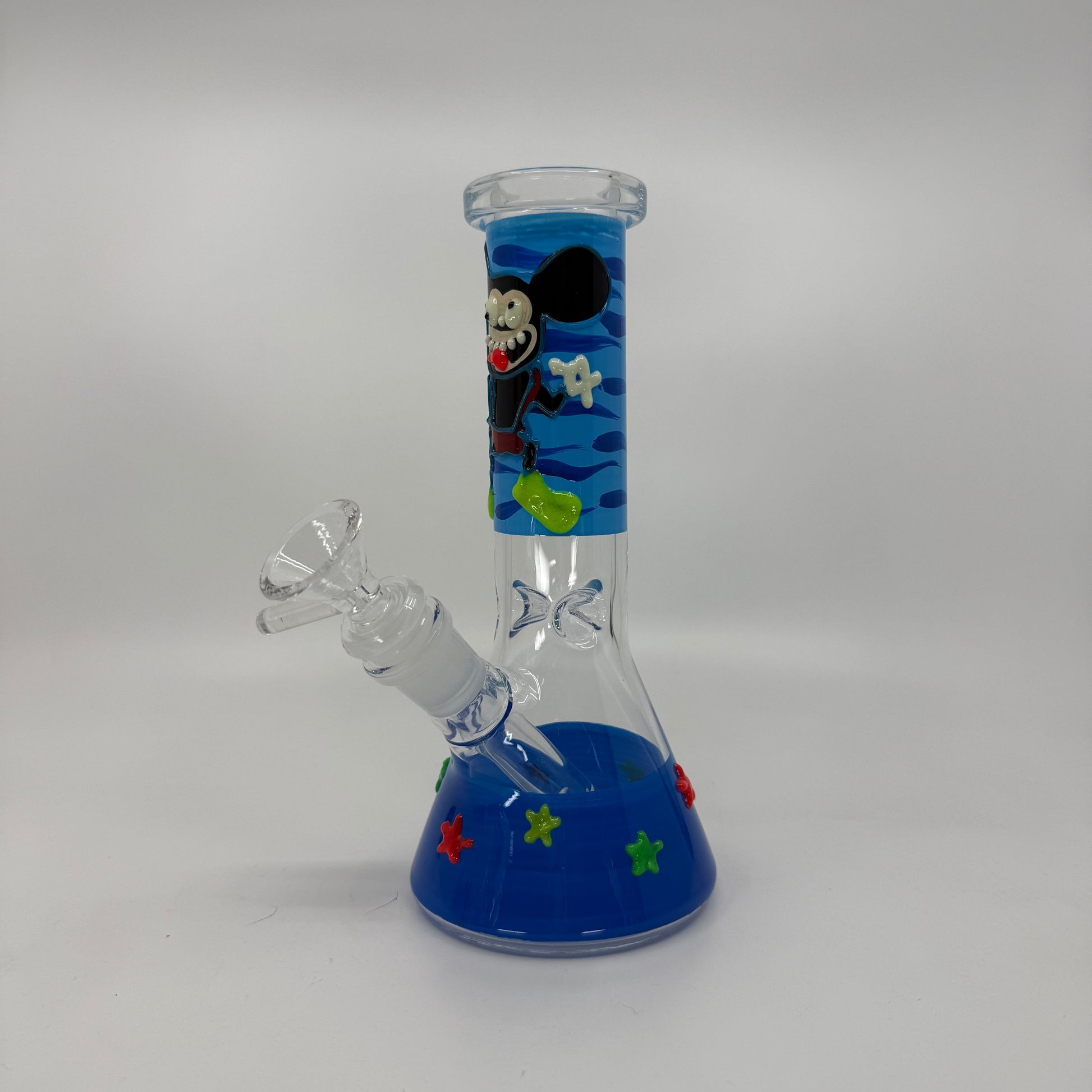 NEW 8" Glow In Dark Halloween Theme Becker Bong - with 3D ART - WP273 - RK Quality Glass