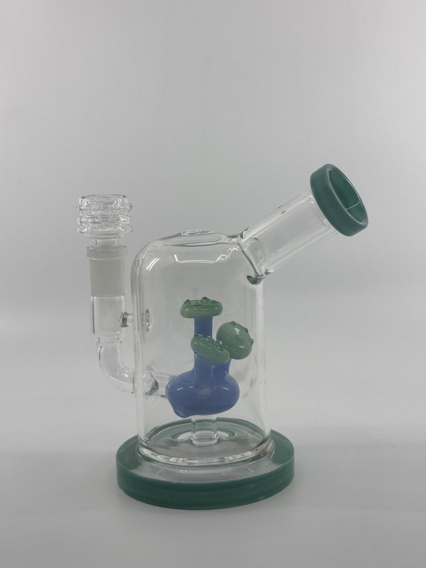 7” mushroom inserts side carb dab rig - WP246 - RK Quality Glass