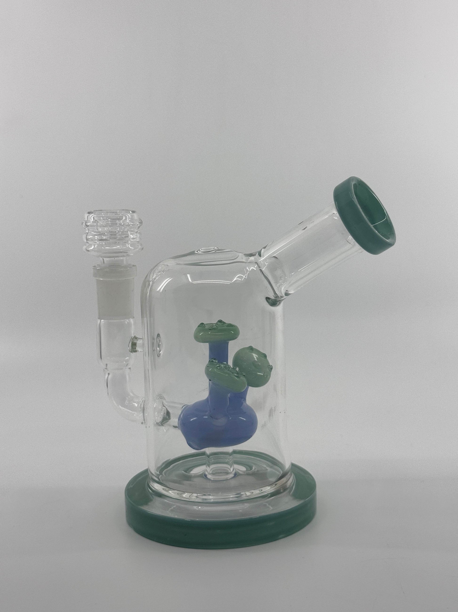 7” mushroom inserts side carb dab rig - WP246 - RK Quality Glass