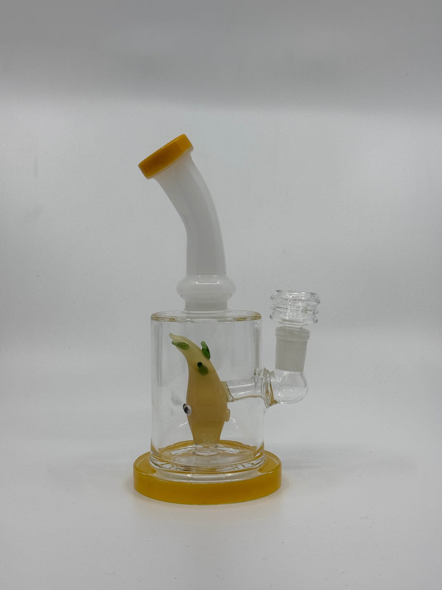 7” fish inserts bent dab rig - WP228 - RK Quality Glass