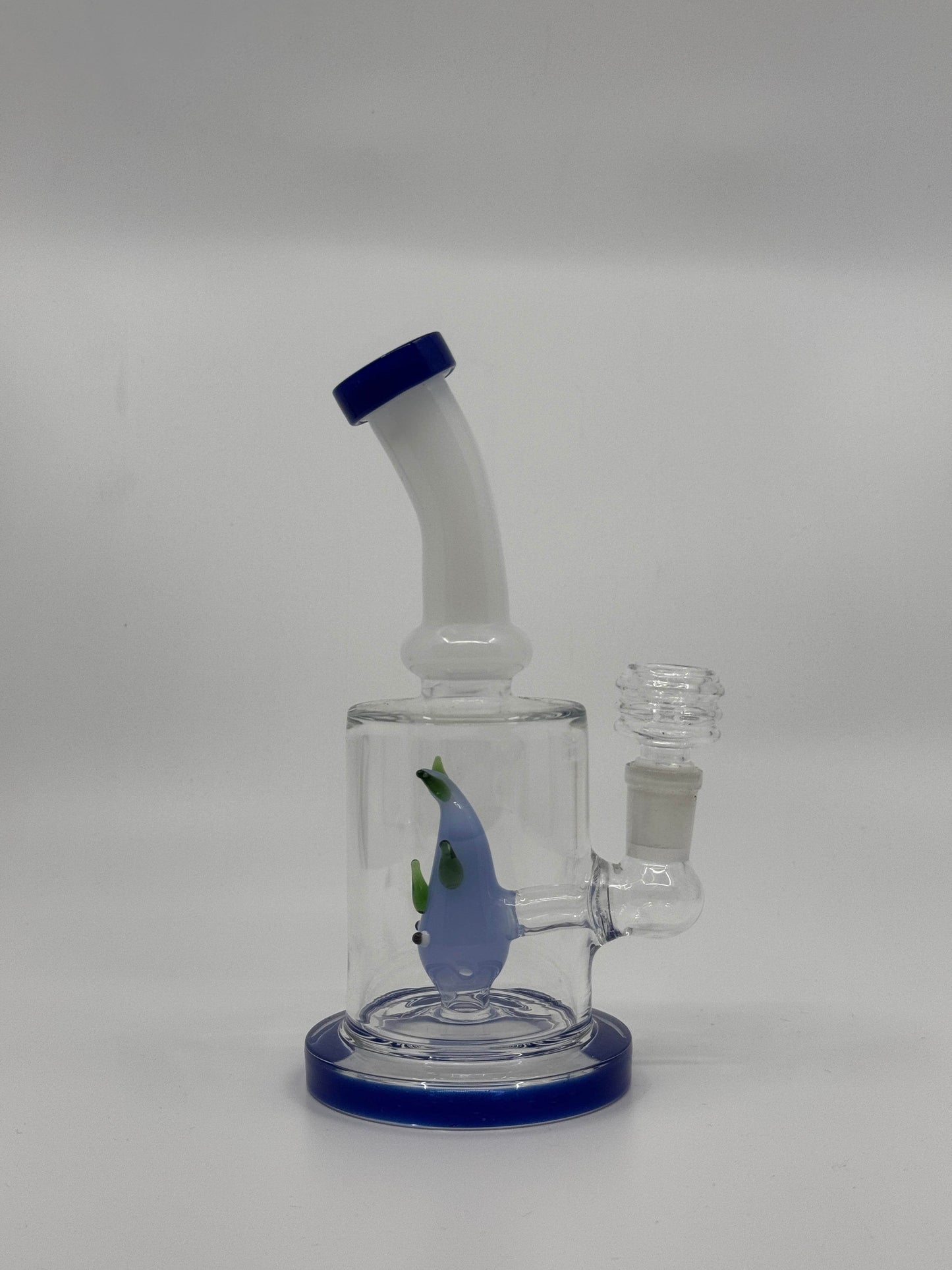 7” fish inserts bent dab rig - WP228 - RK Quality Glass