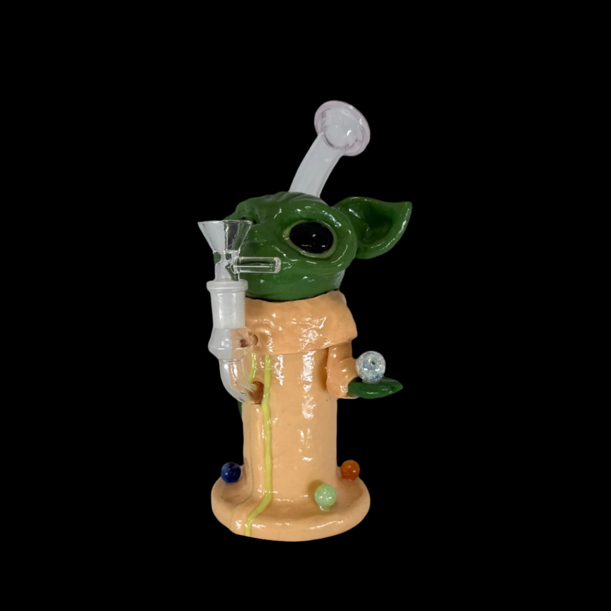 10" Yoda Headdy Dab Rig - WP262 - RK Quality Glass