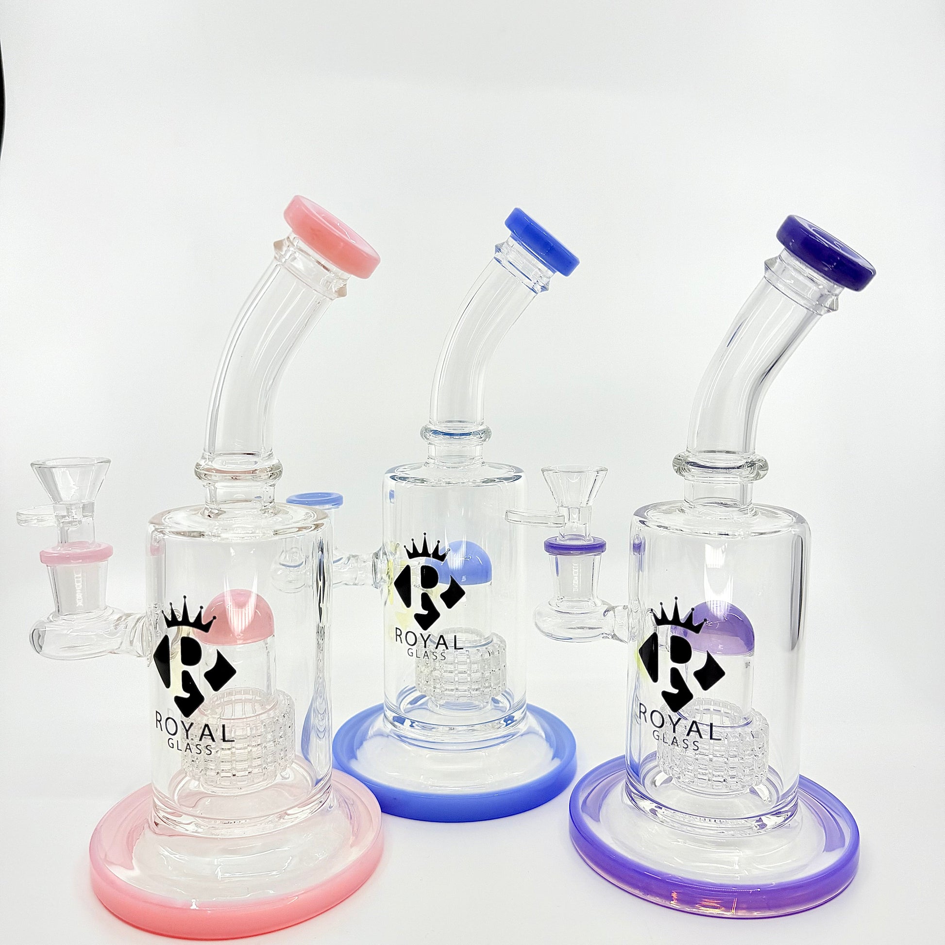 8" Swiss perc dab rig by Royal glass - WP241 - RK Quality Glass