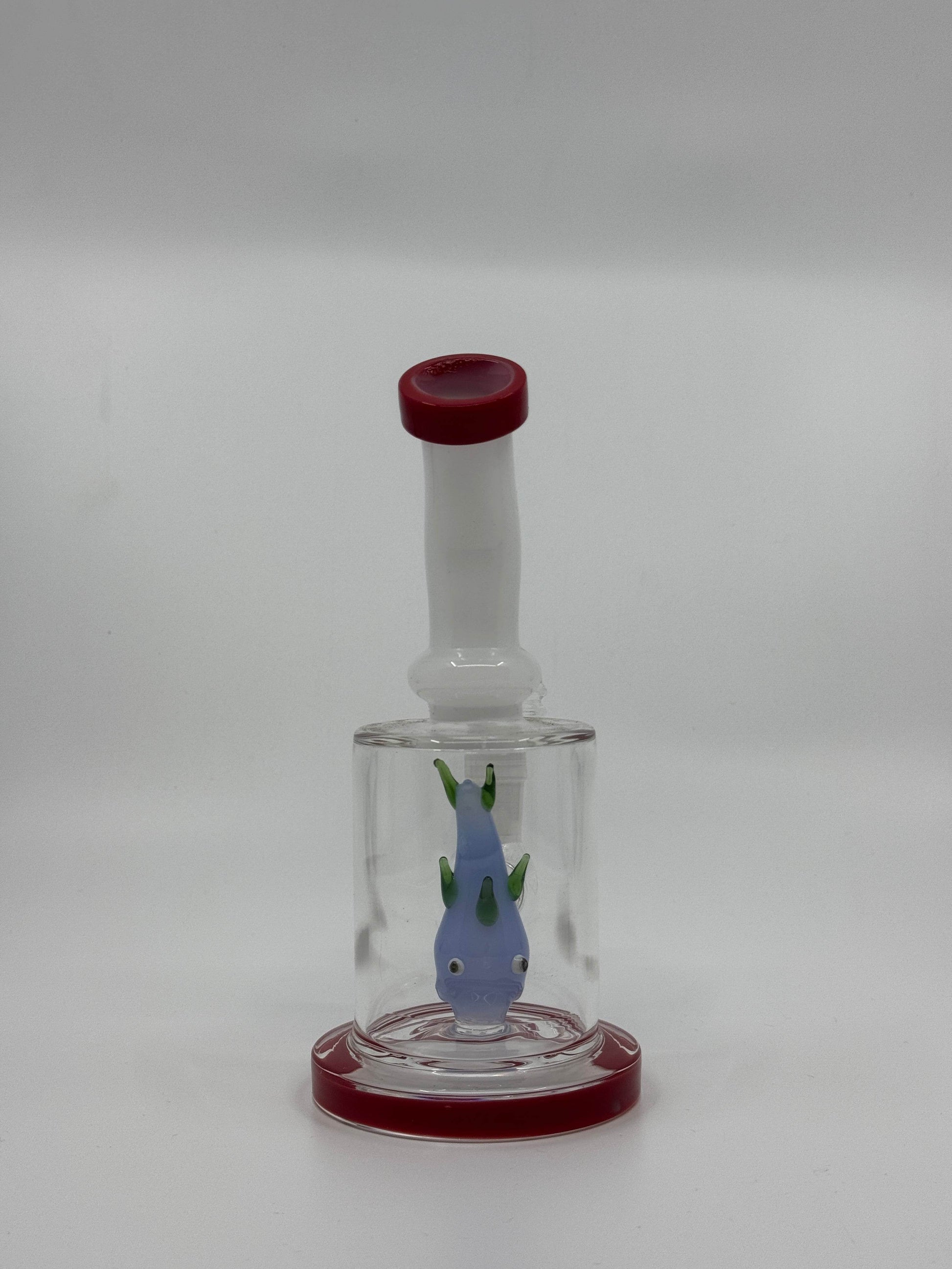 7” fish inserts bent dab rig - WP228 - RK Quality Glass