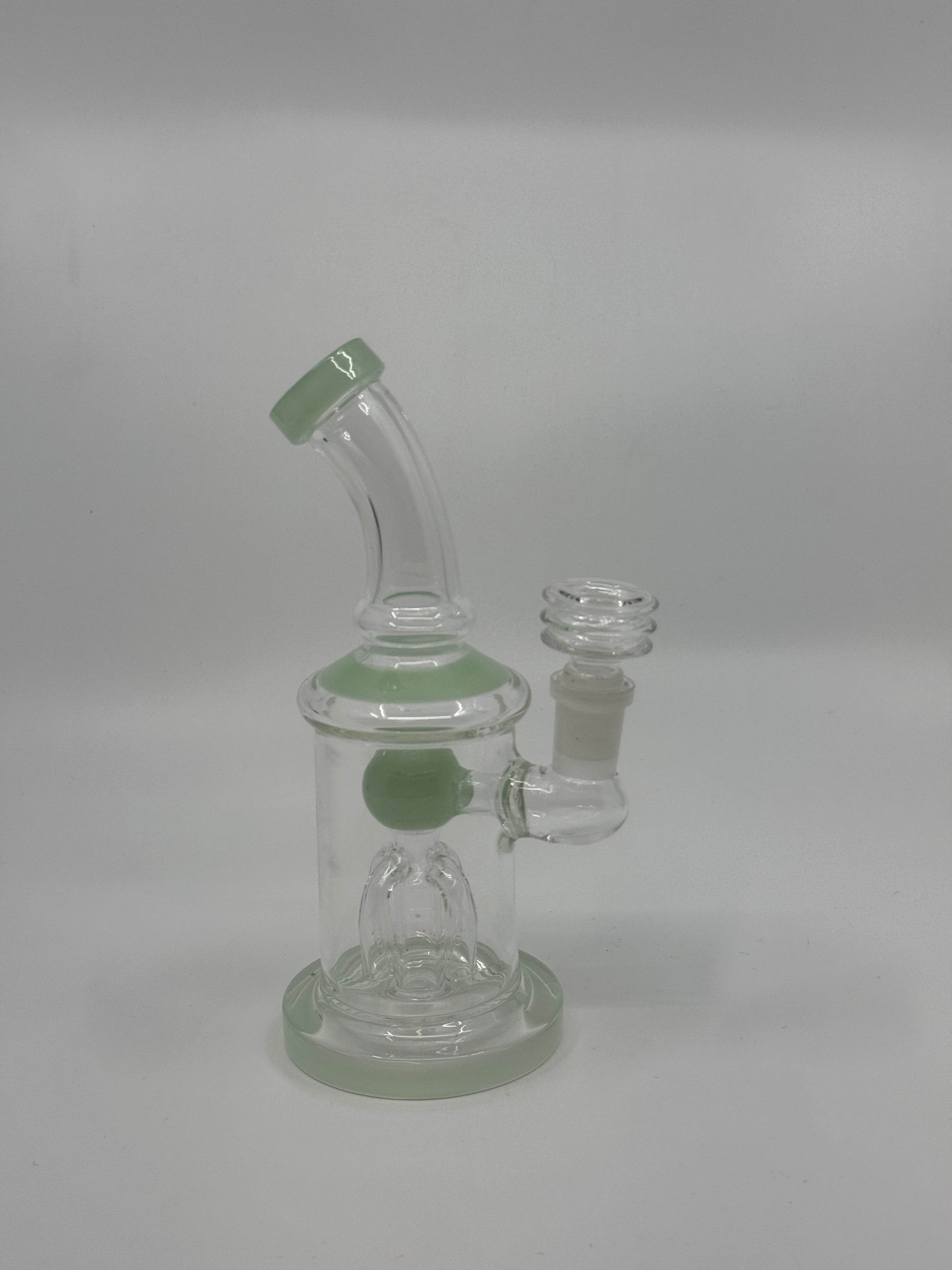 7” tree perc bent dab rig - WP231 - RK Quality Glass