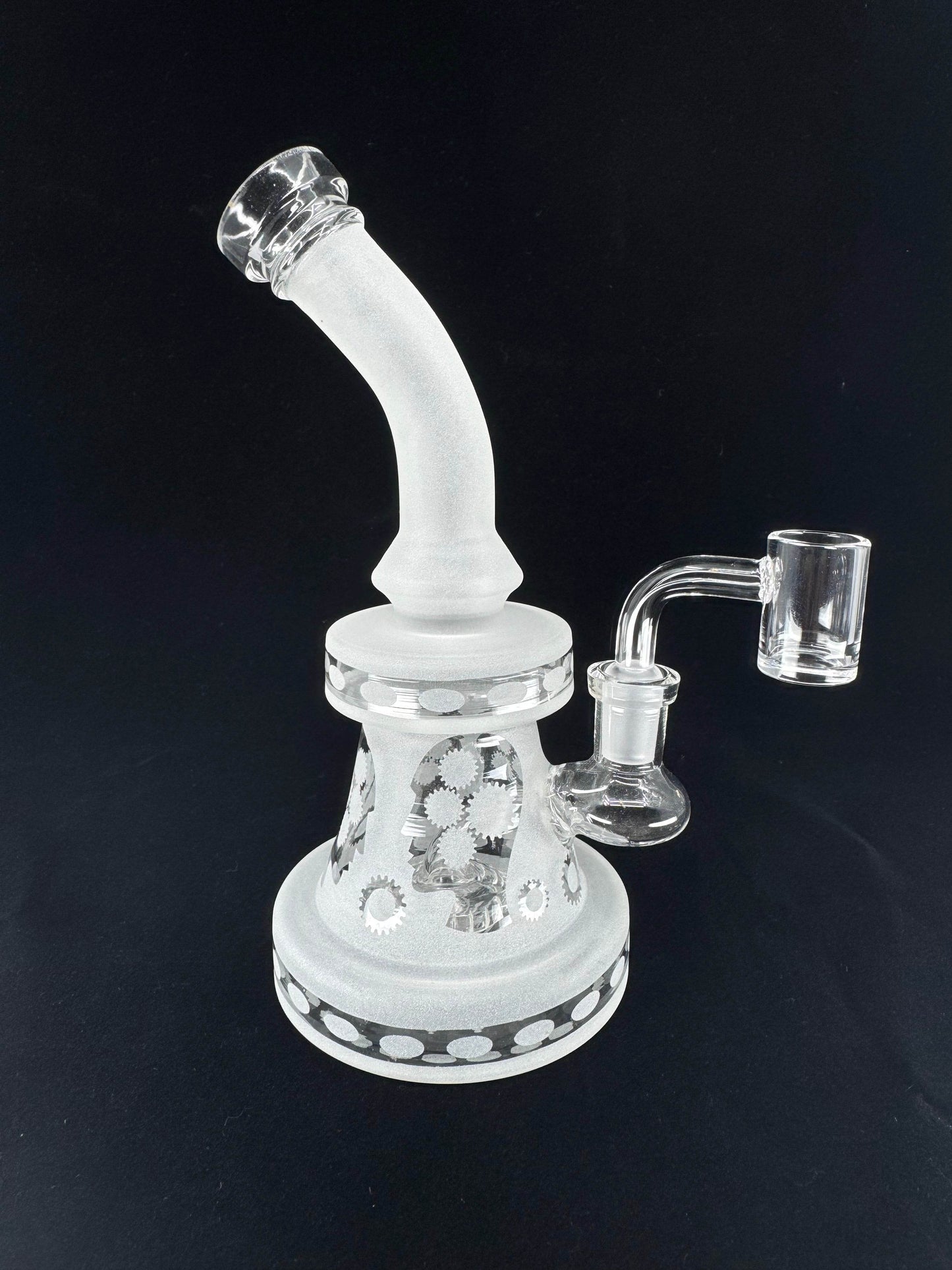 8” Frosted dab rig - WP157 - RK Quality Glass