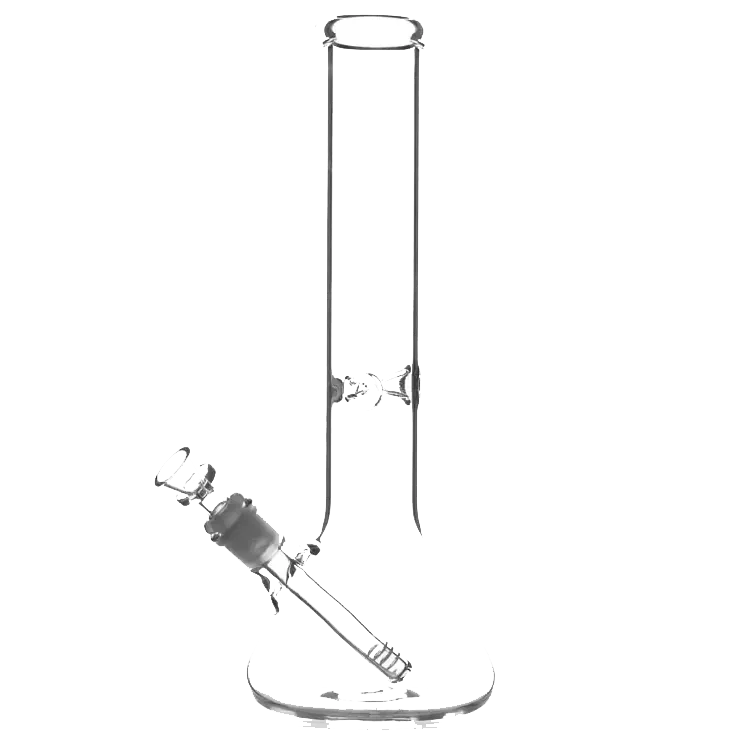 14" American maid 5mm clear beaker bong - WP102 - RK Quality Glass