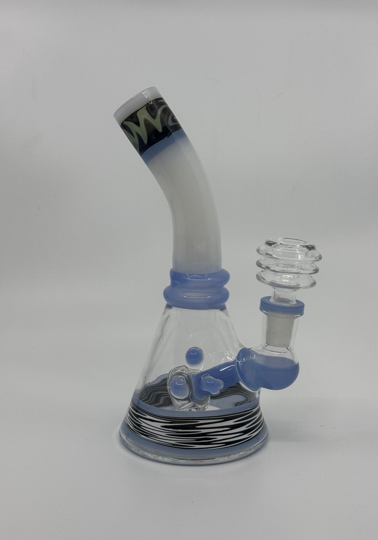 7" shower head bent neck color tube dab rig
