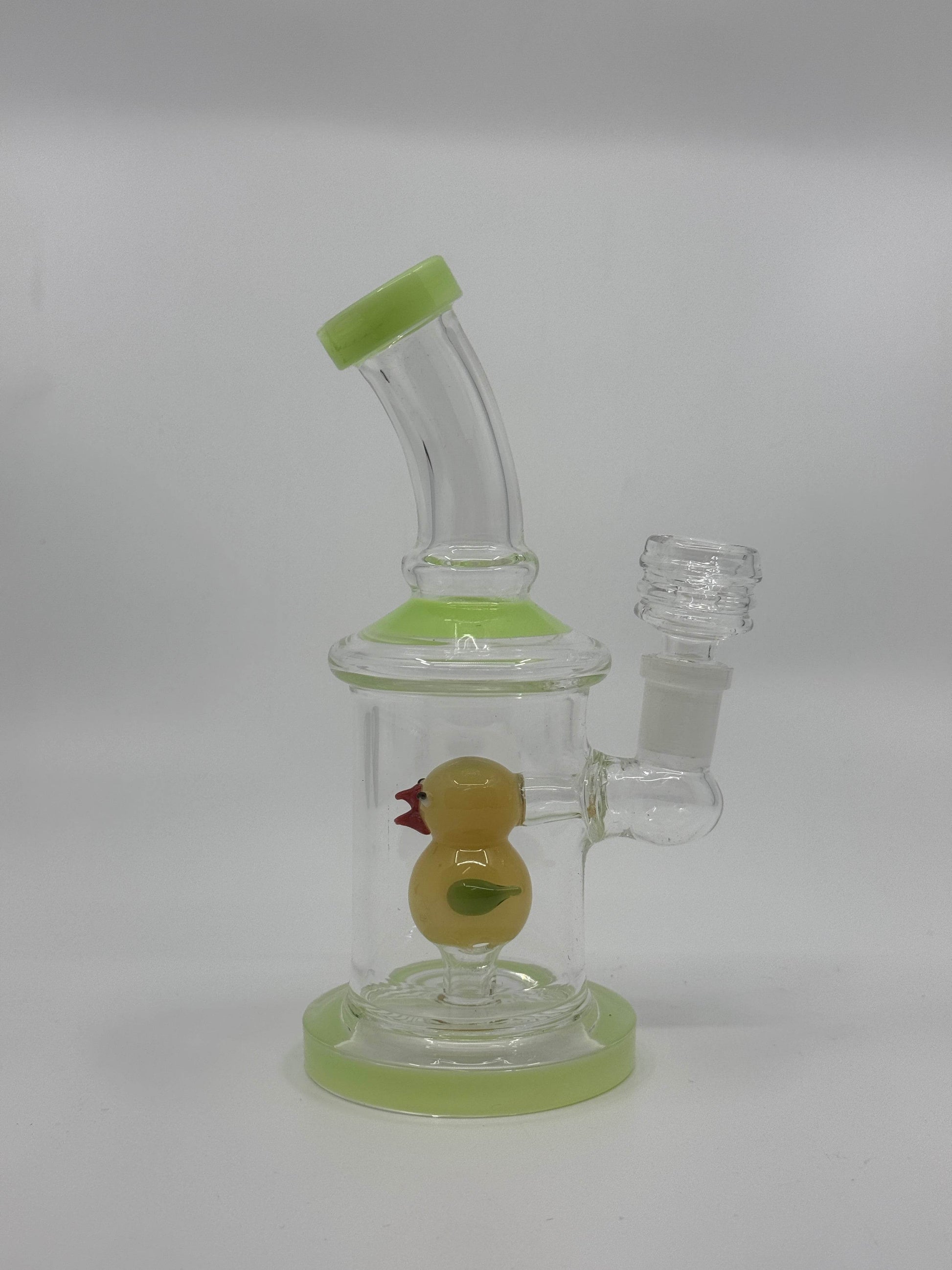 7” bird insert shower head bent dab rig - WP230 - RK Quality Glass