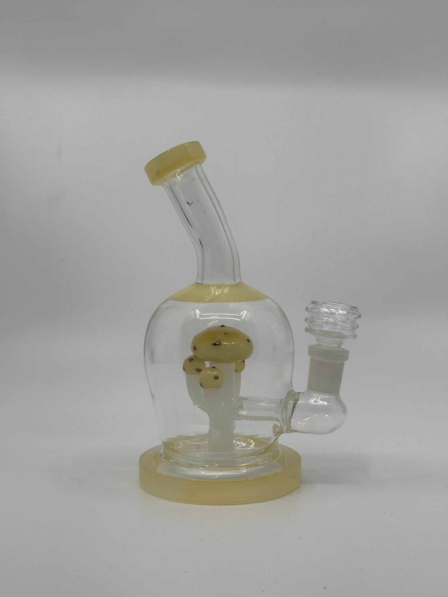 7” mushroom inserts bent dab rig - WP234 - RK Quality Glass