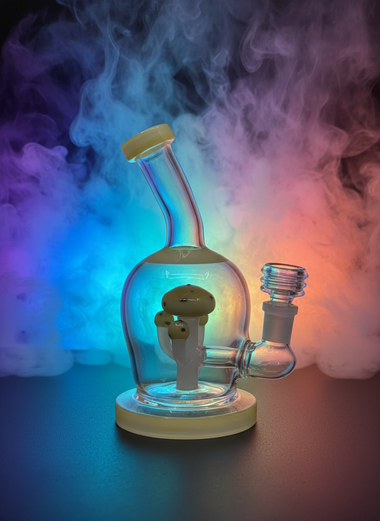 7 Inch Mushroom Insert Bent Neck Dab Rig Wholesale RK Quality Glass