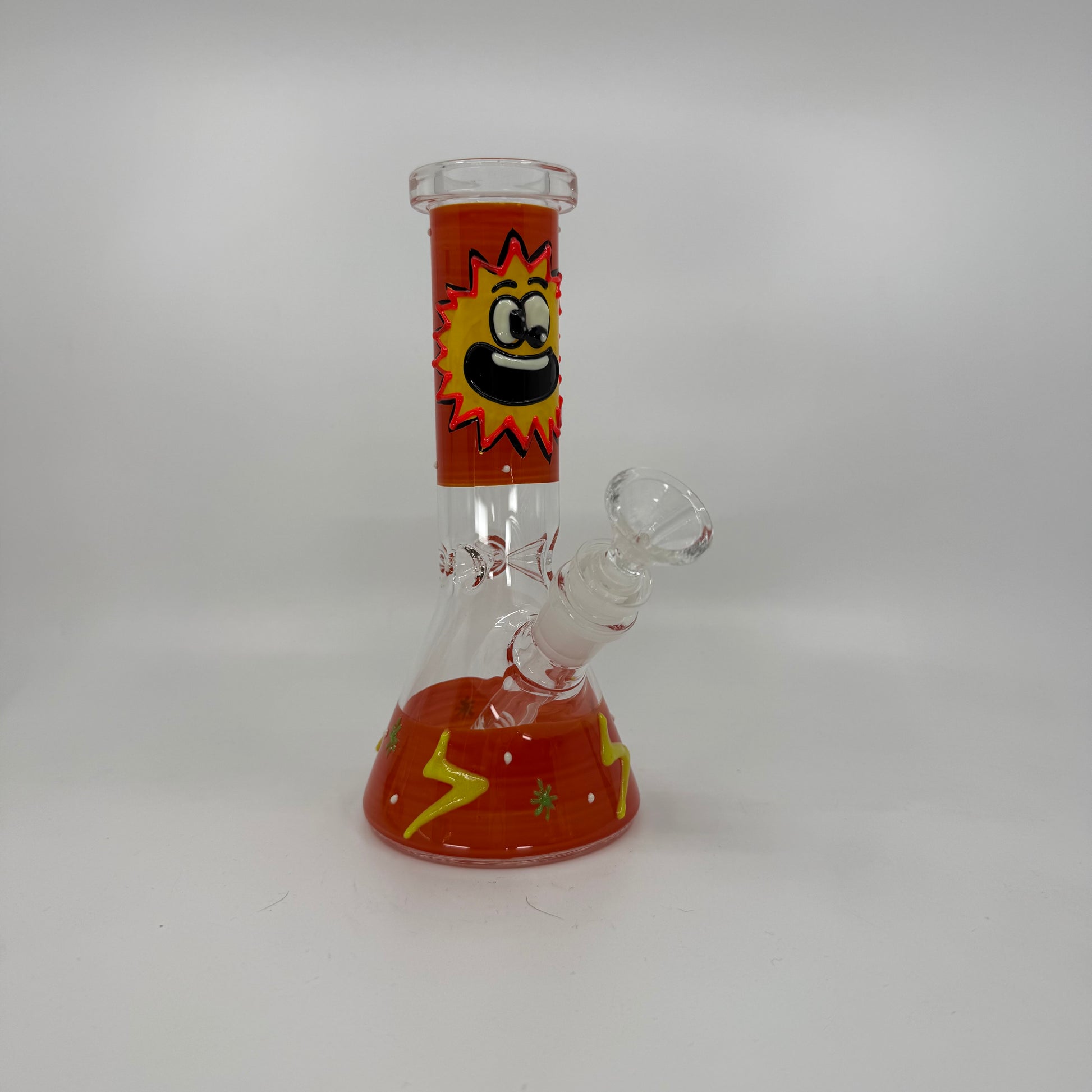 8" Glow In Dark Multi Design Becker Bong with 3D ART - WP272 - RK Quality Glass