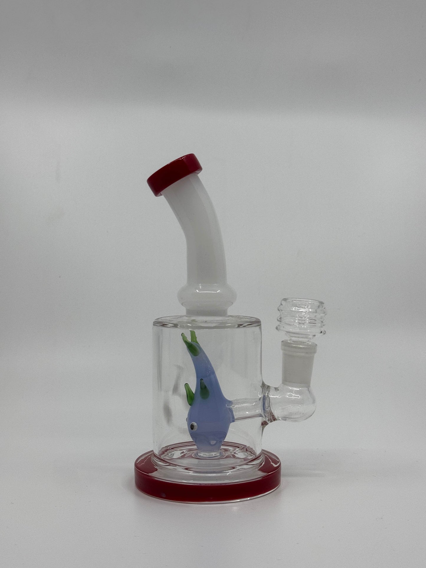 7” fish inserts bent dab rig - WP228 - RK Quality Glass