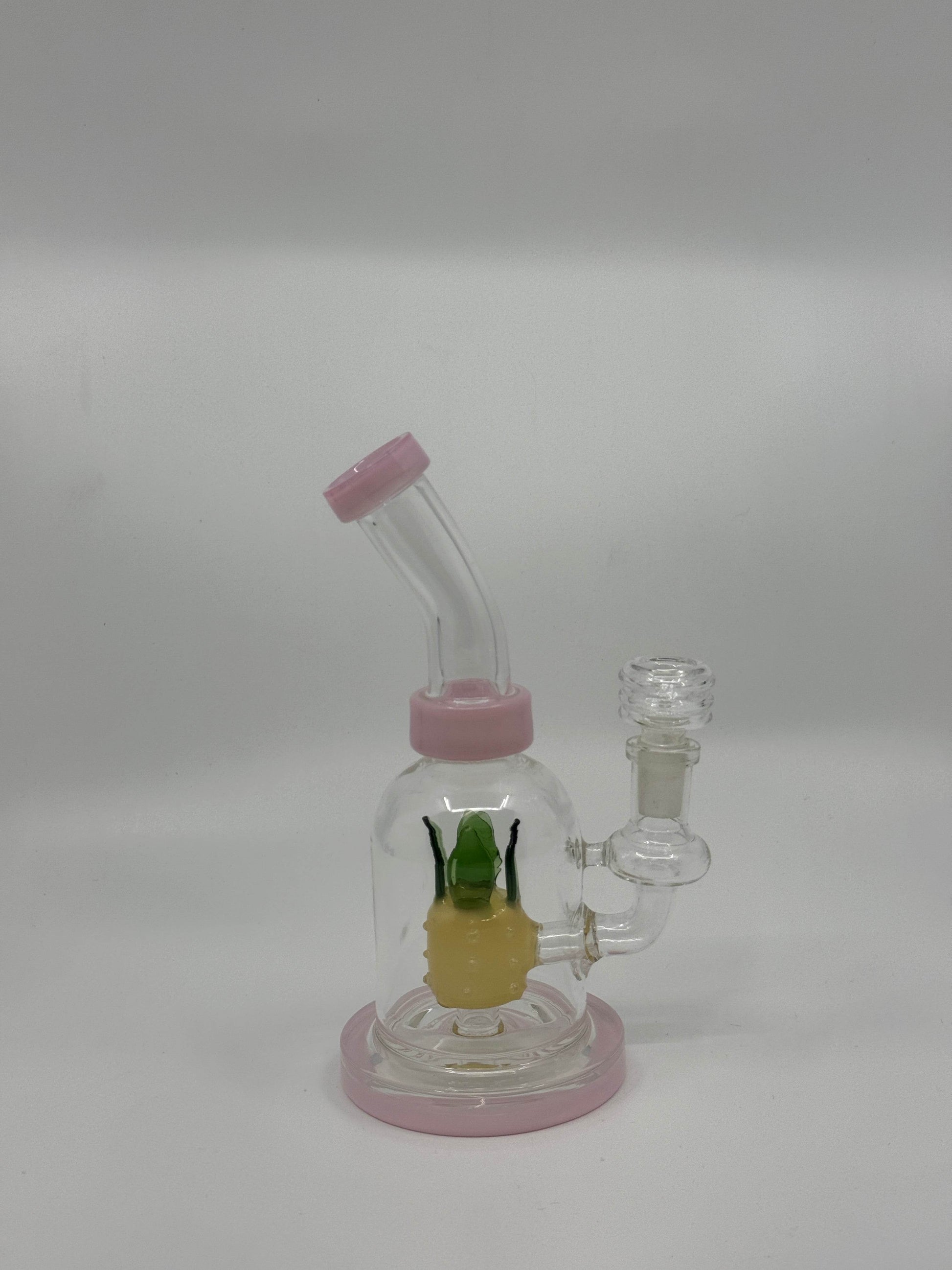 7” pineapple insert bent dab rig - WP233 - RK Quality Glass