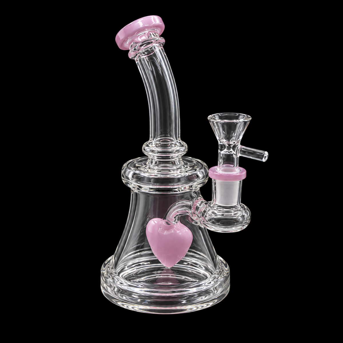 Heart Percolator Glass Dab Rig