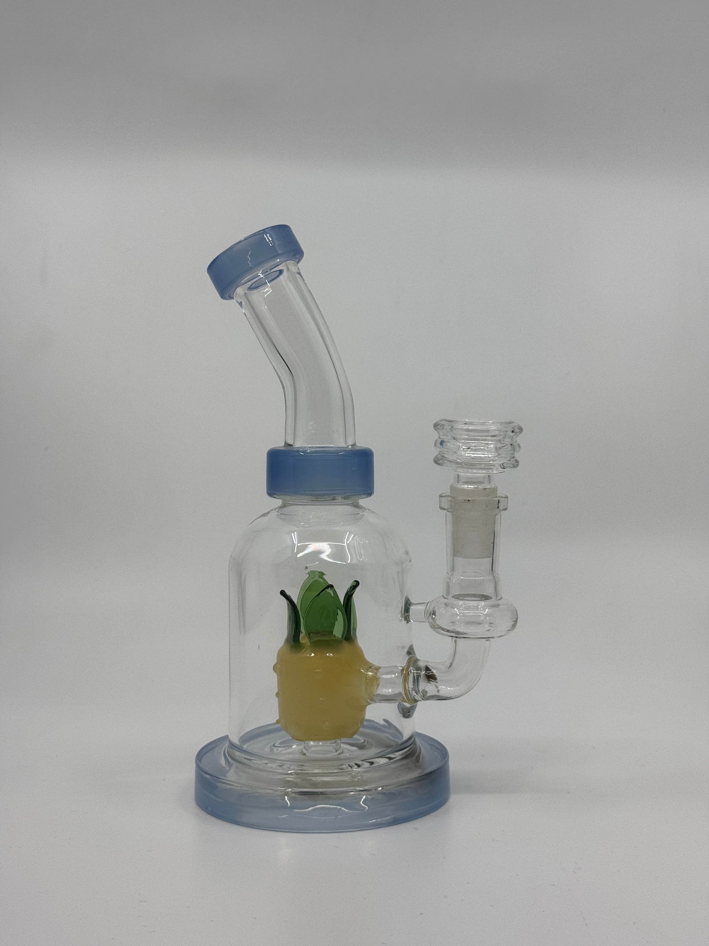 7” pineapple insert bent dab rig - WP233 - RK Quality Glass