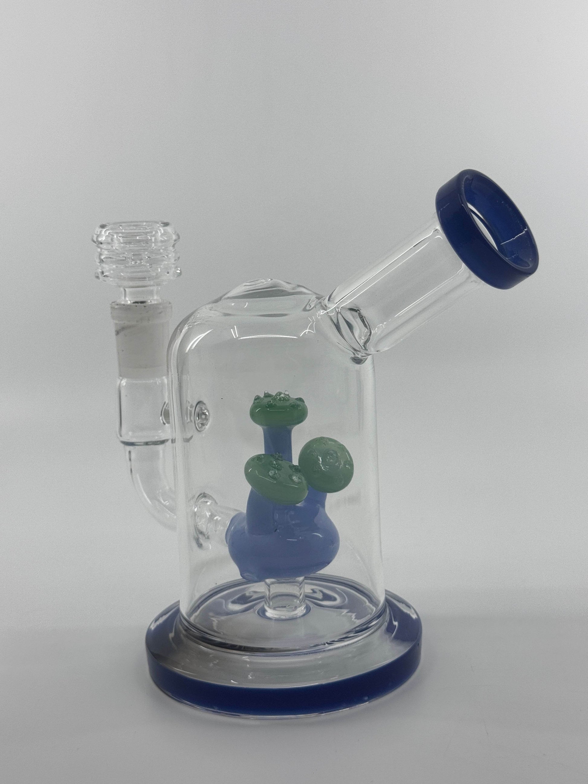 7” mushroom inserts side carb dab rig - WP246 - RK Quality Glass