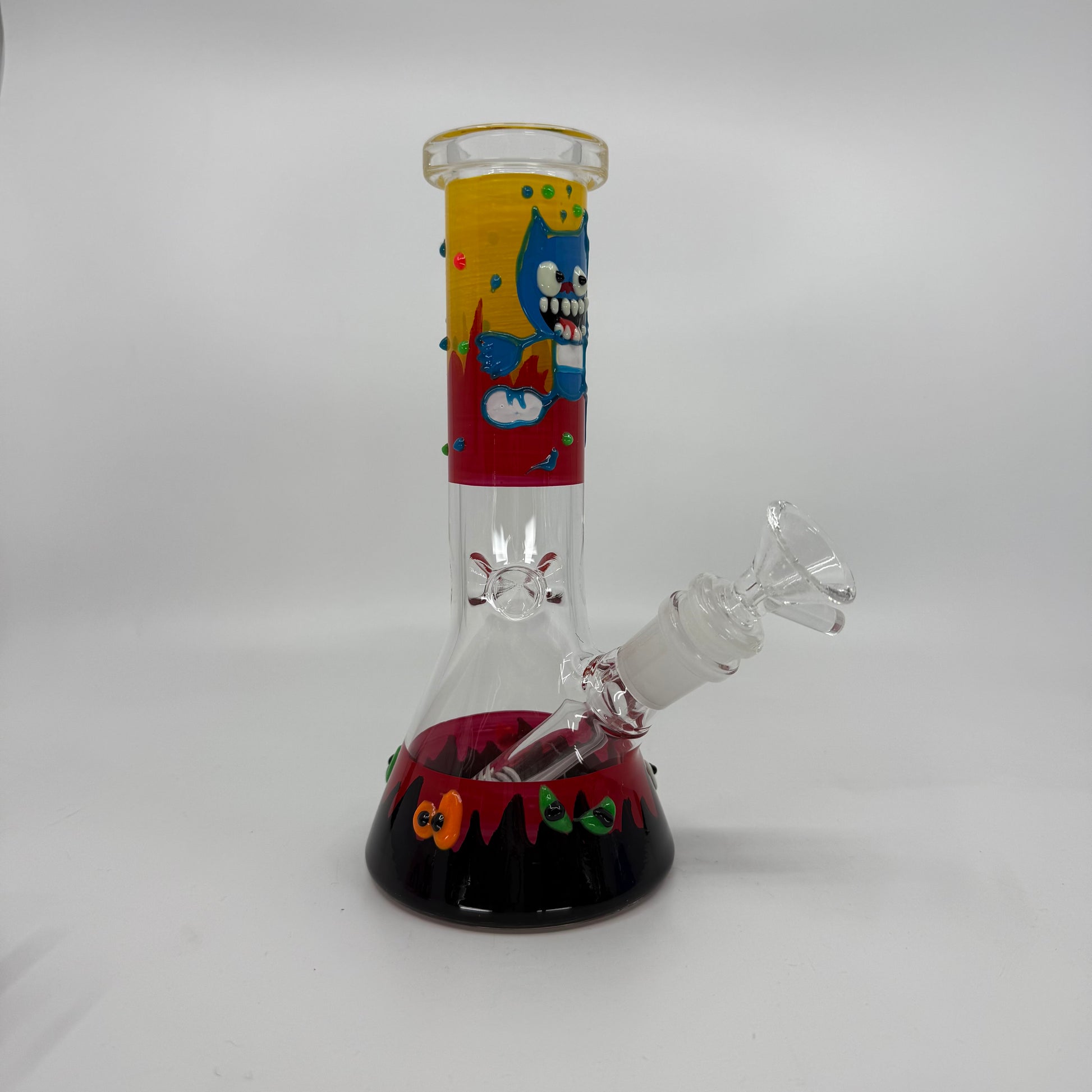 NEW 8" Glow In Dark Halloween Theme Becker Bong - with 3D ART - WP273 - RK Quality Glass