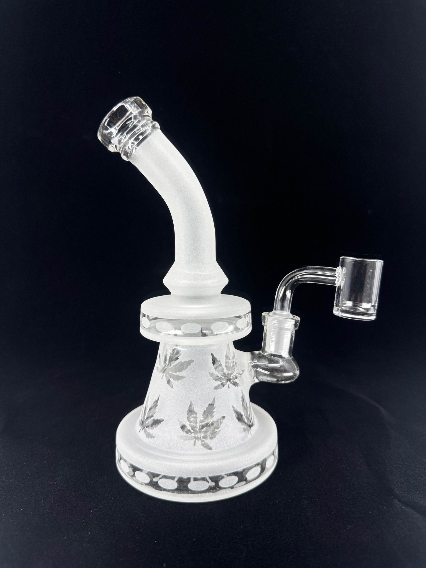 8” Frosted dab rig - WP157 - RK Quality Glass