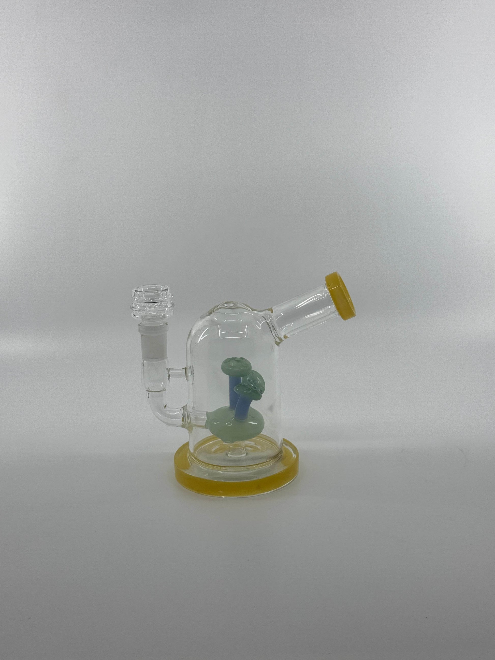 7” mushroom inserts side carb dab rig - WP246 - RK Quality Glass