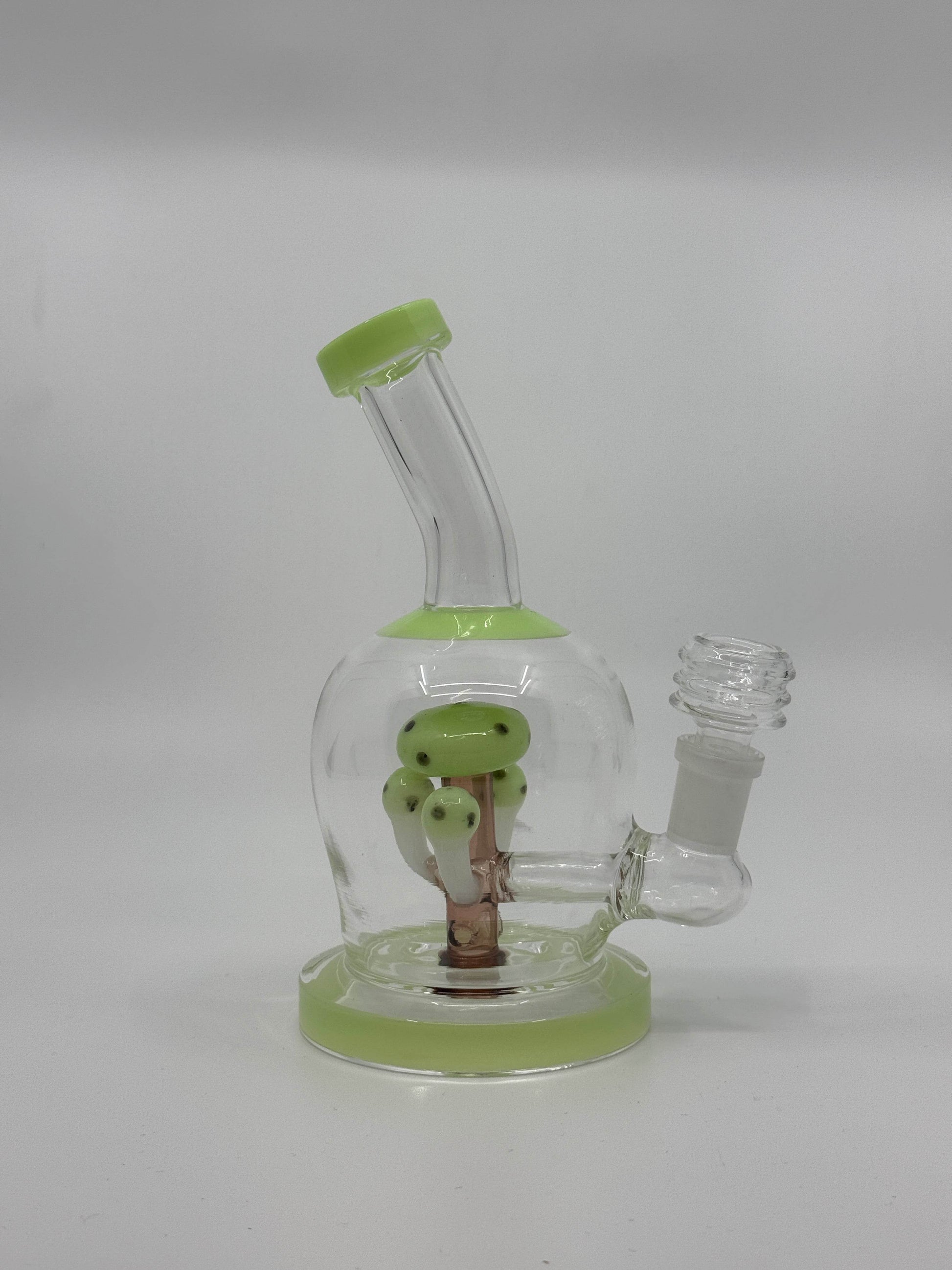 7” mushroom inserts bent dab rig - WP234 - RK Quality Glass
