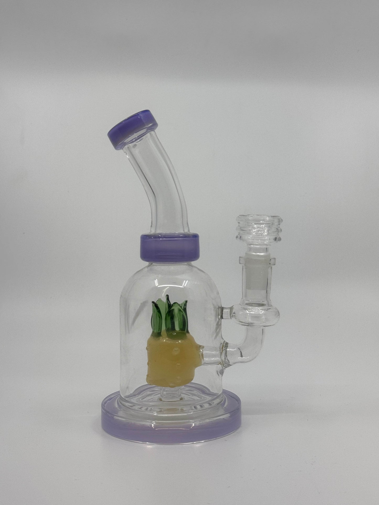 7” pineapple insert bent dab rig - WP233 - RK Quality Glass