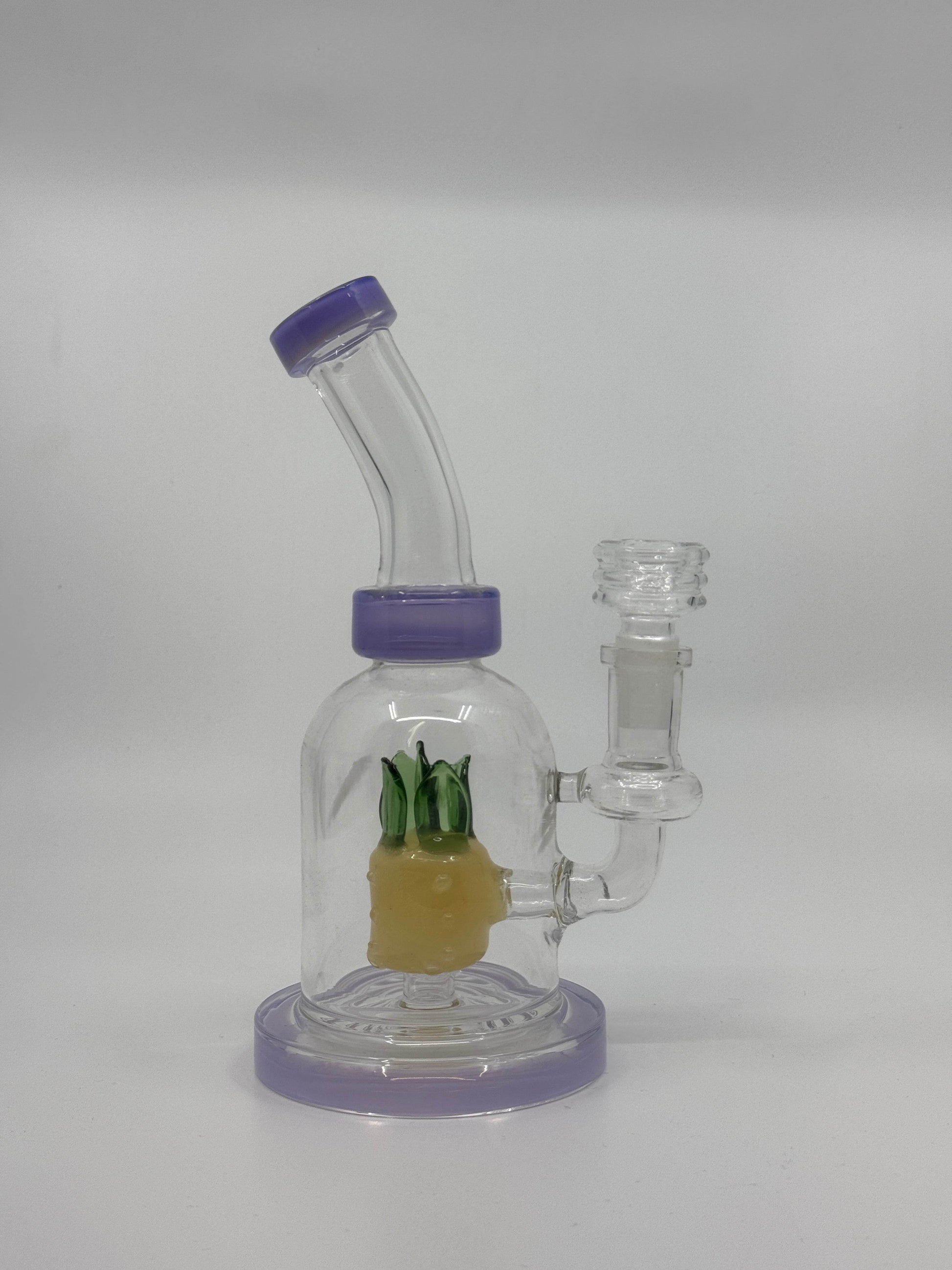 7” pineapple insert bent dab rig - WP233 - RK Quality Glass