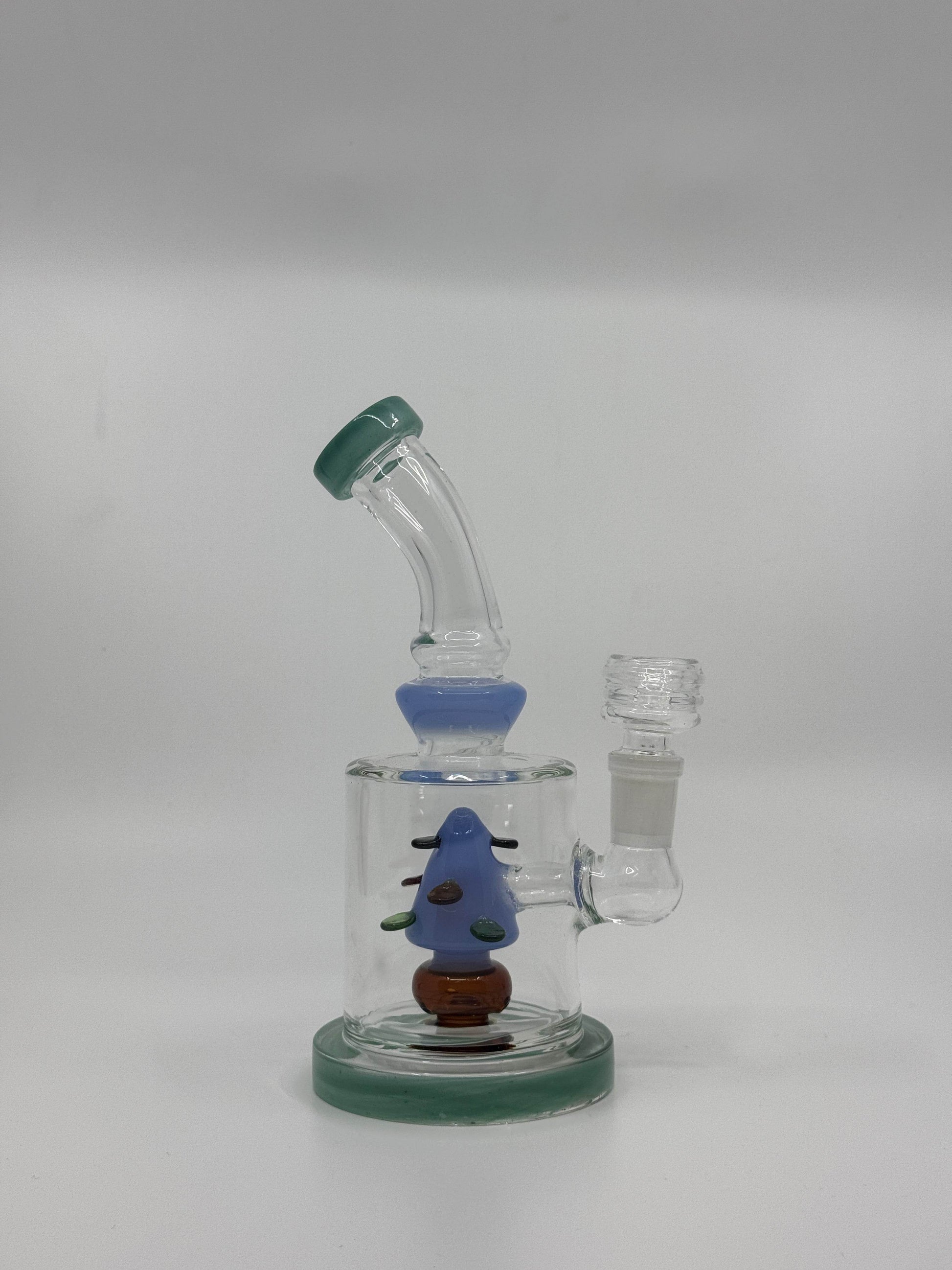 7” shower head bent dab rig - WP229 - RK Quality Glass
