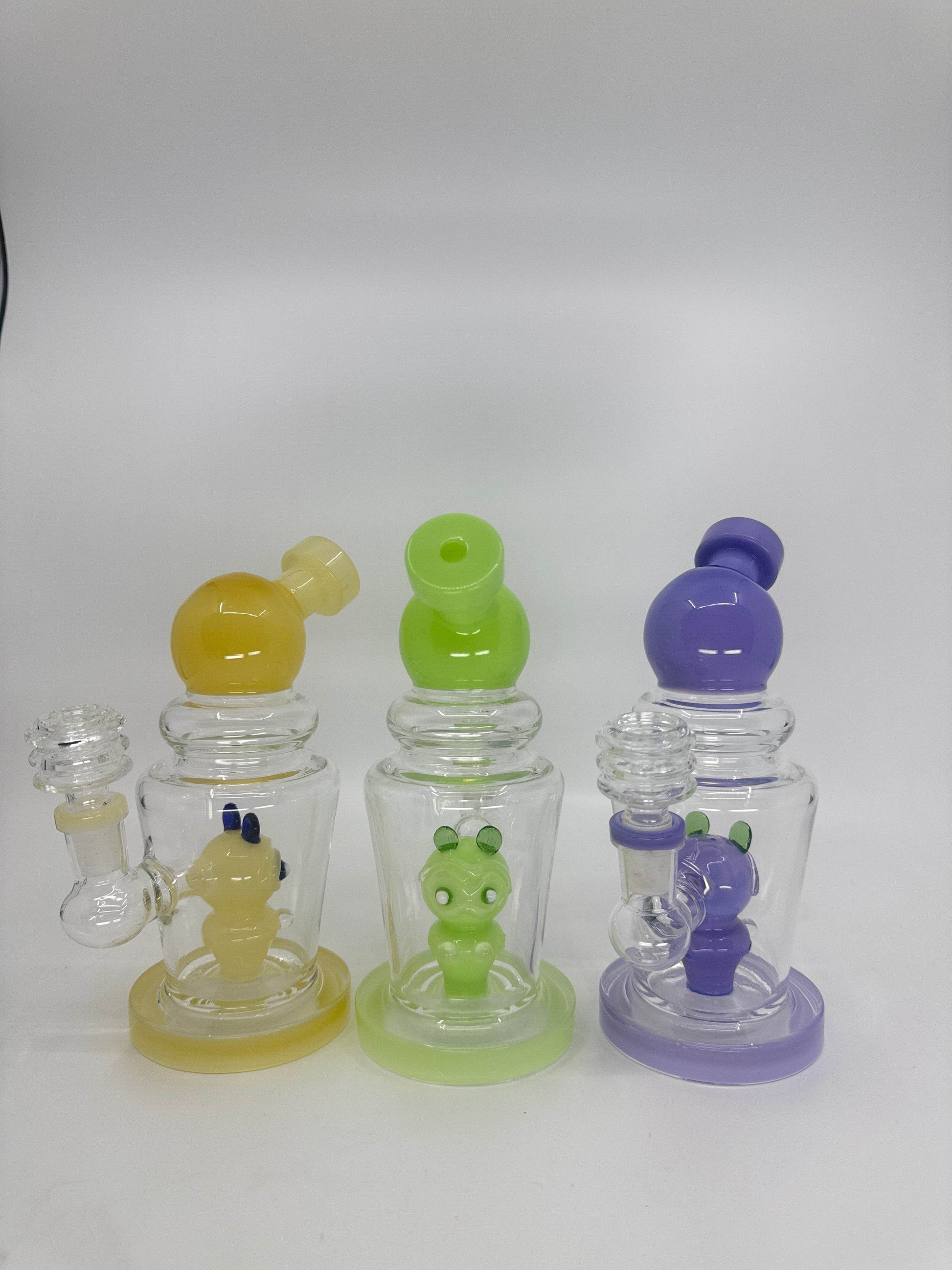 8” color dab rig - WP257 - RK Quality Glass