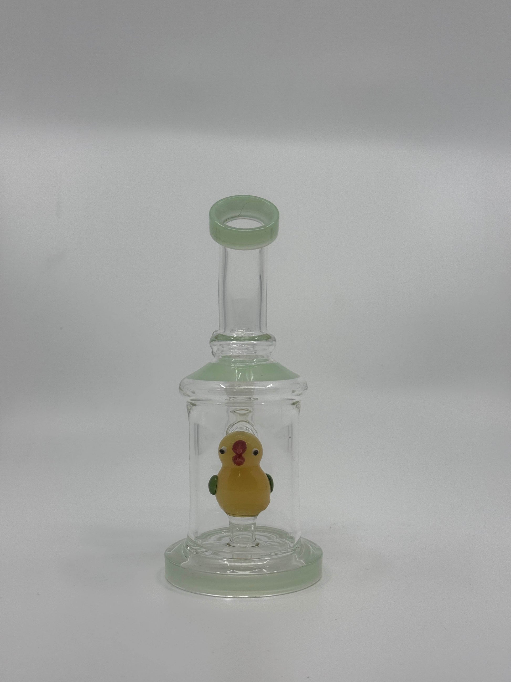 7” bird insert shower head bent dab rig - WP230 - RK Quality Glass