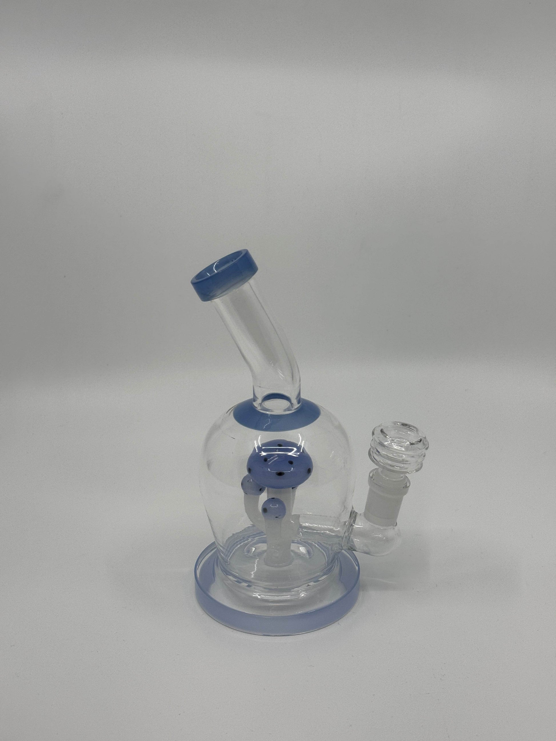 7” mushroom inserts bent dab rig - WP234 - RK Quality Glass