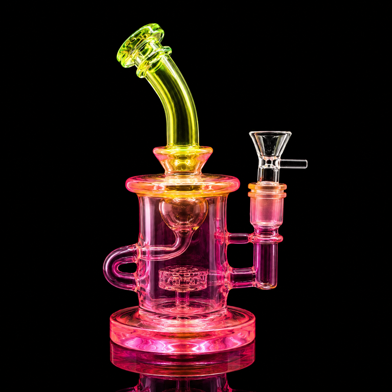 8 Inch Neon Color Mini Recycler Dab Rig