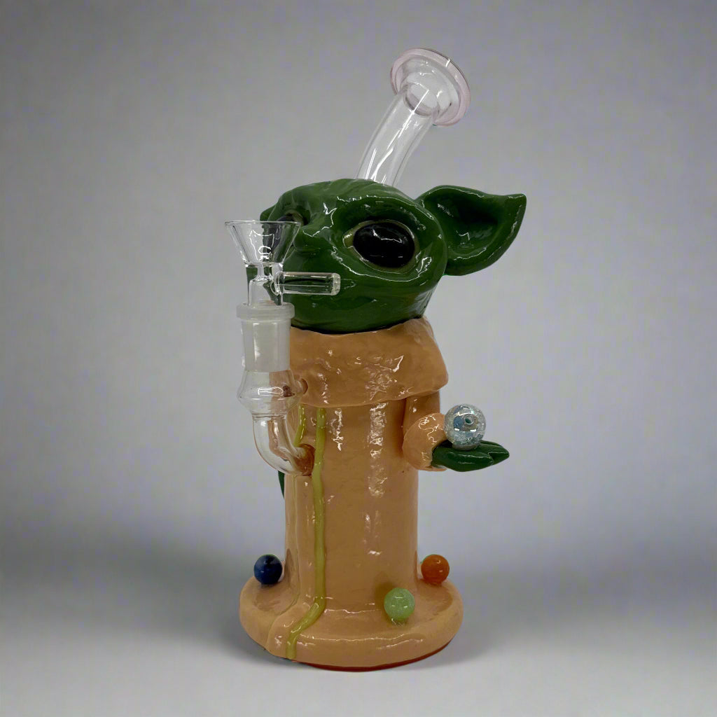 10" Yoda Headdy Dab Rig - WP262 - RK Quality Glass
