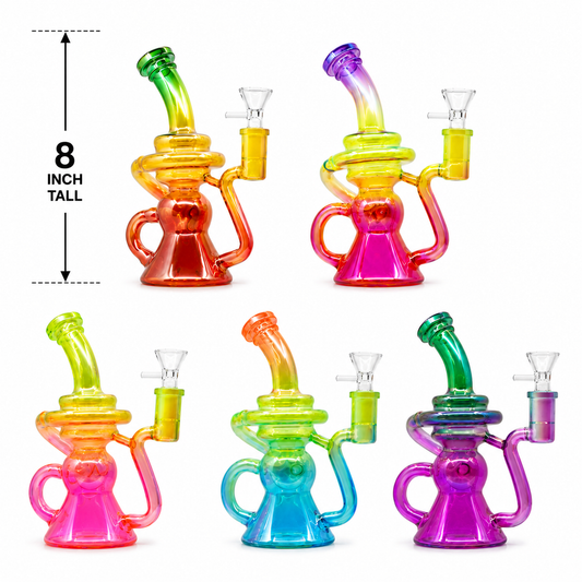 8” color recycle dab rig